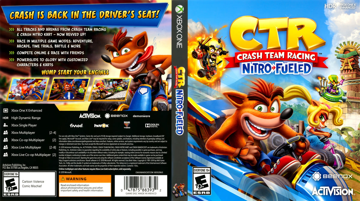 CTR: Crash Team Racing: Nitro Fueled Xbox One - Video Game - Used - CaveGamers - Image 3