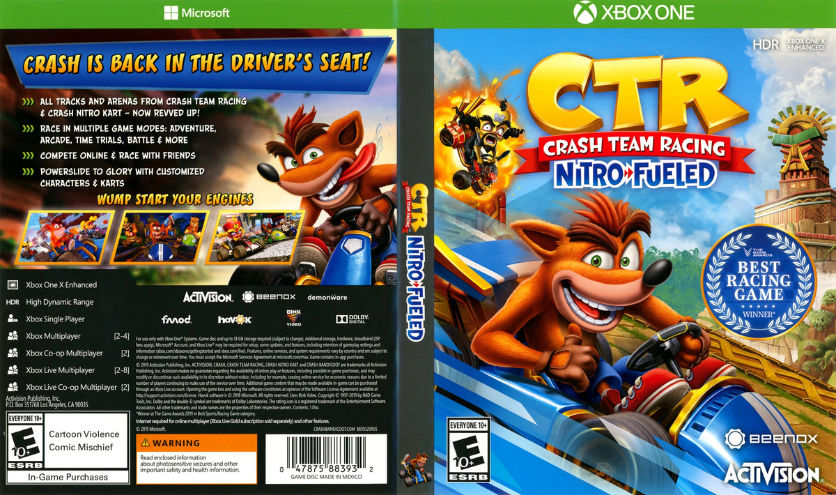 CTR: Crash Team Racing: Nitro Fueled Xbox One - Video Game - Used - CaveGamers - Image 4