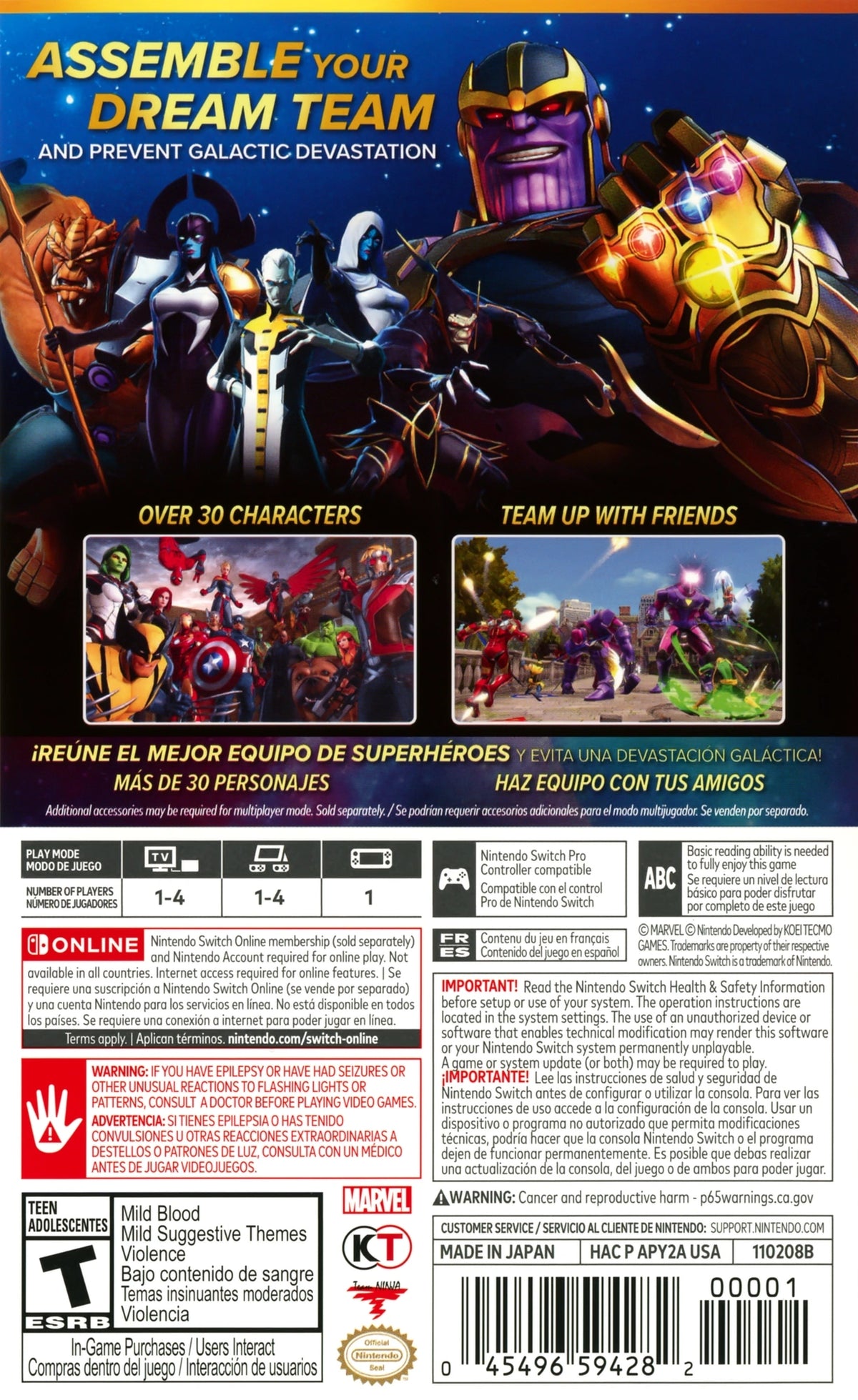 Marvel Ultimate Alliance 3: The Black Order Switch - Video Game - Used - CaveGamers - Image 2