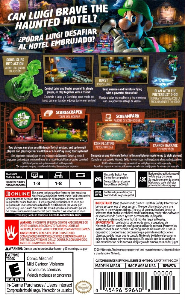Luigi's Mansion 3 Switch - Video Game - Used - CaveGamers - Image 2