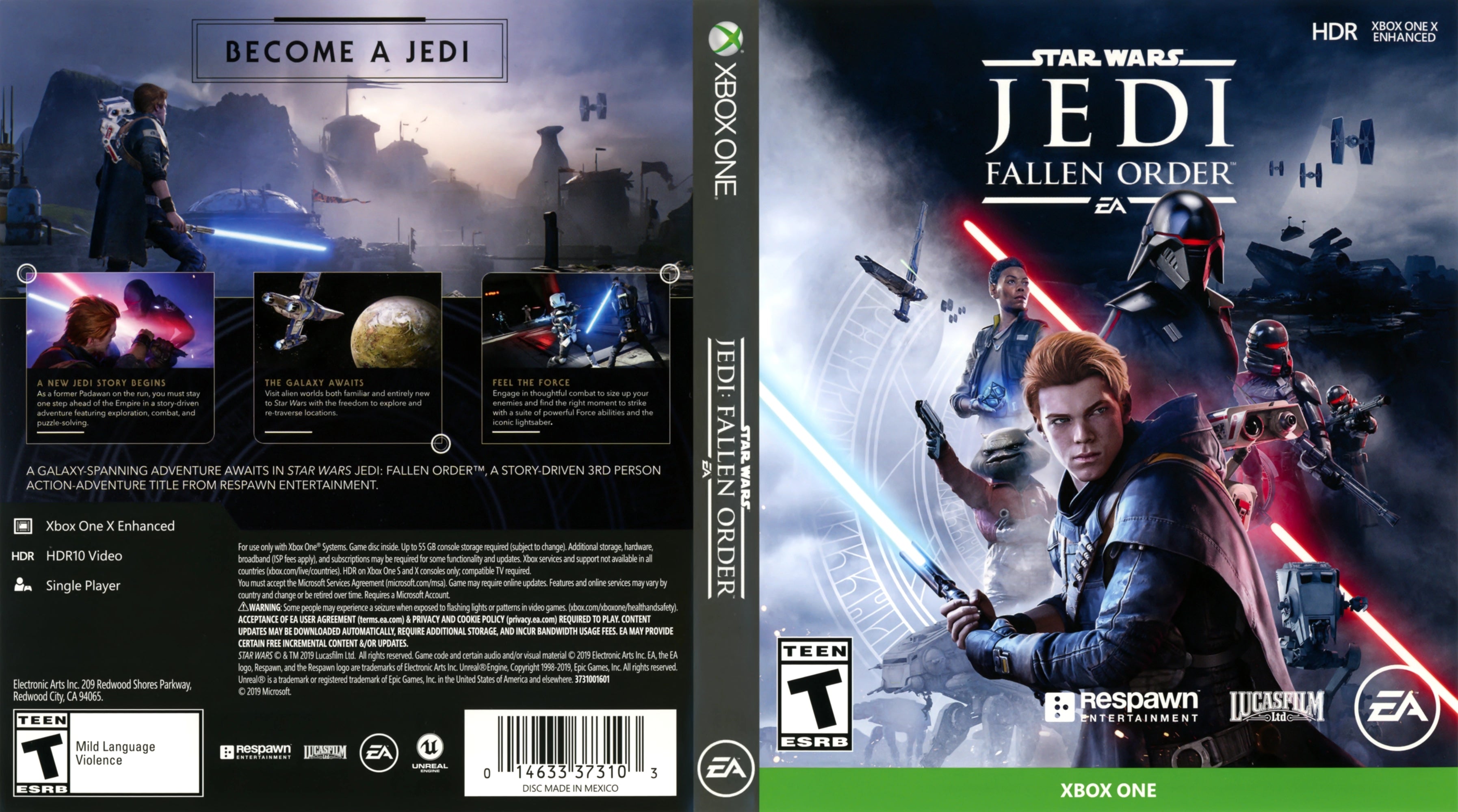 Star Wars Jedi: Fallen Order Xbox One - Video Game - Used - CaveGamers - Image 4