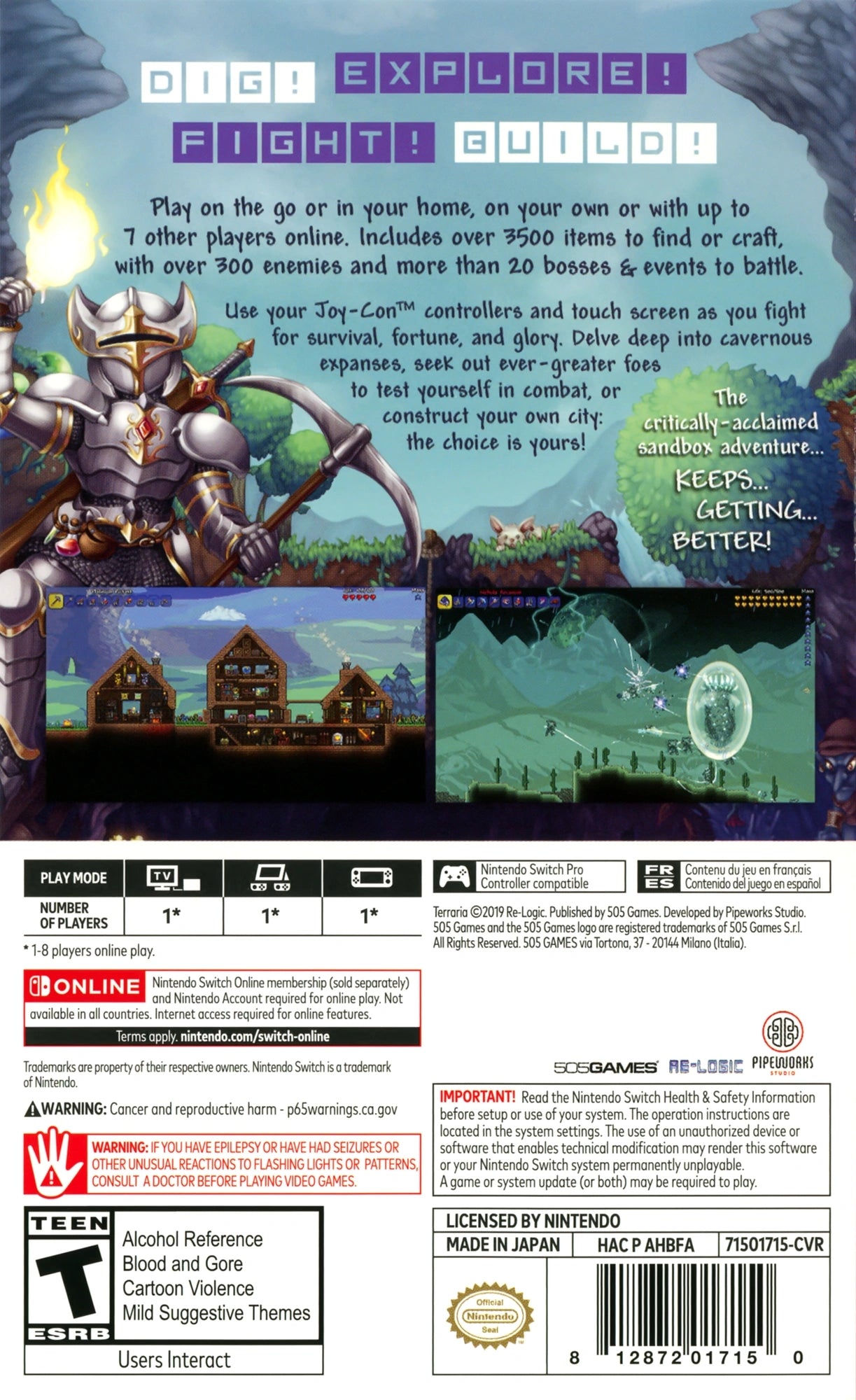 Terraria Switch - Video Game - Used - CaveGamers - Image 2