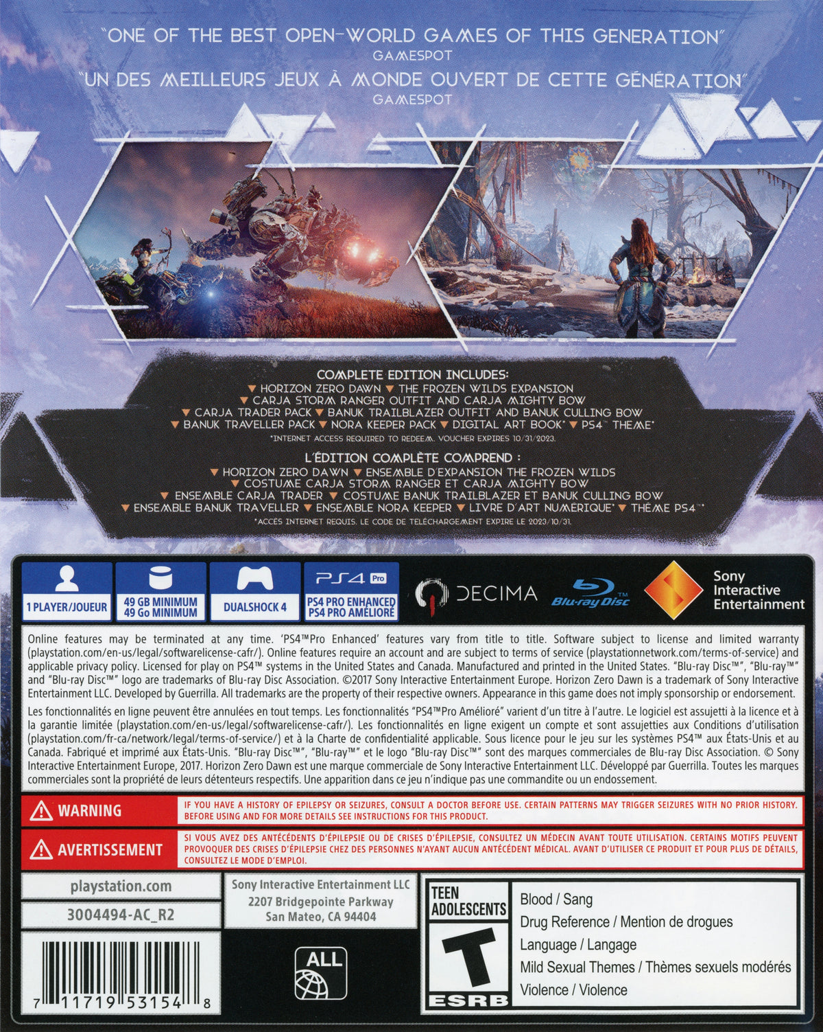 Horizon Zero Dawn [Complete Edition] PS4 - Video Game - Used - CaveGamers - Image 2