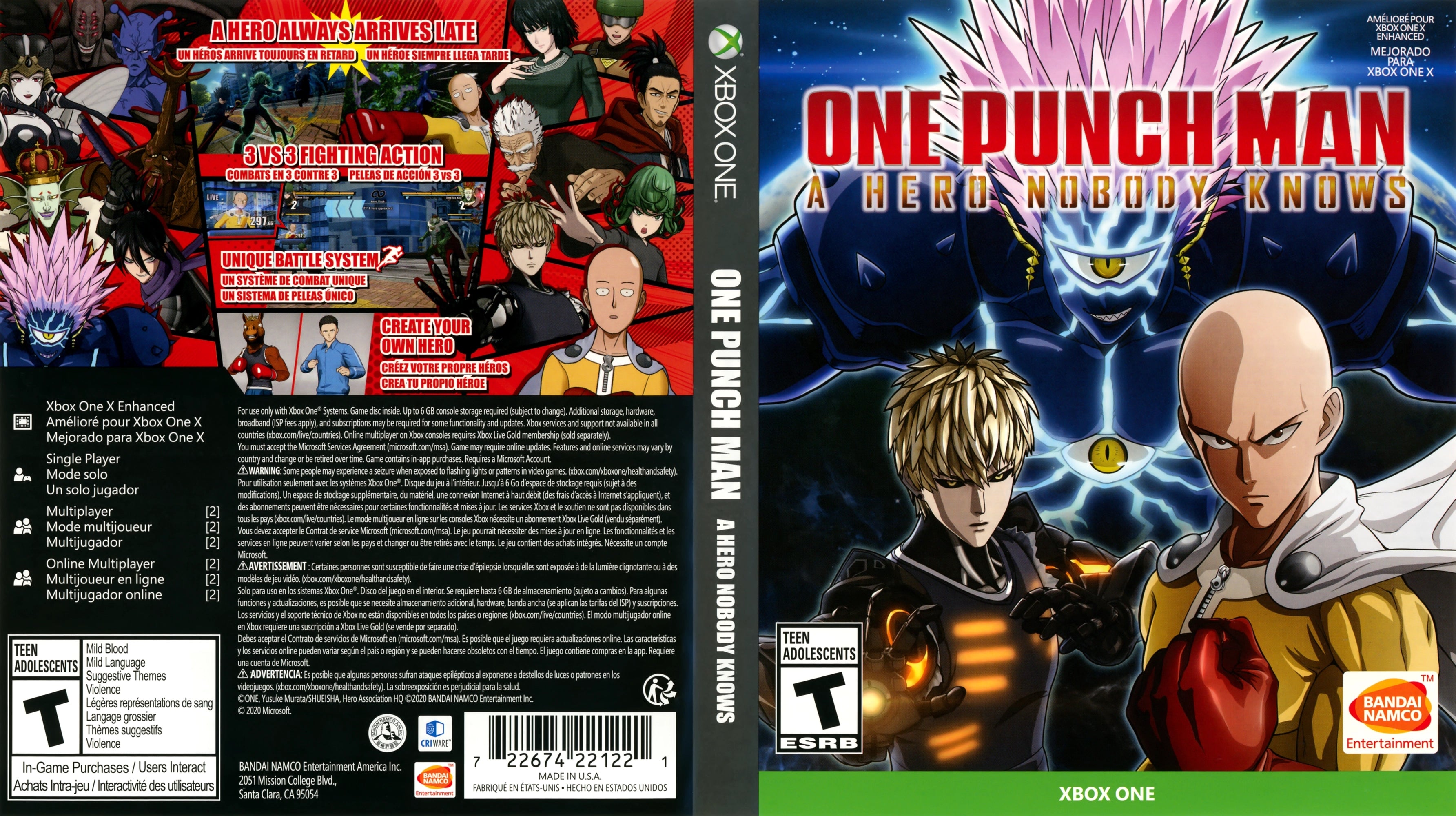 One Punch Man: A Hero Nobody Knows Xbox One - Video Game - Used - CaveGamers - Image 3