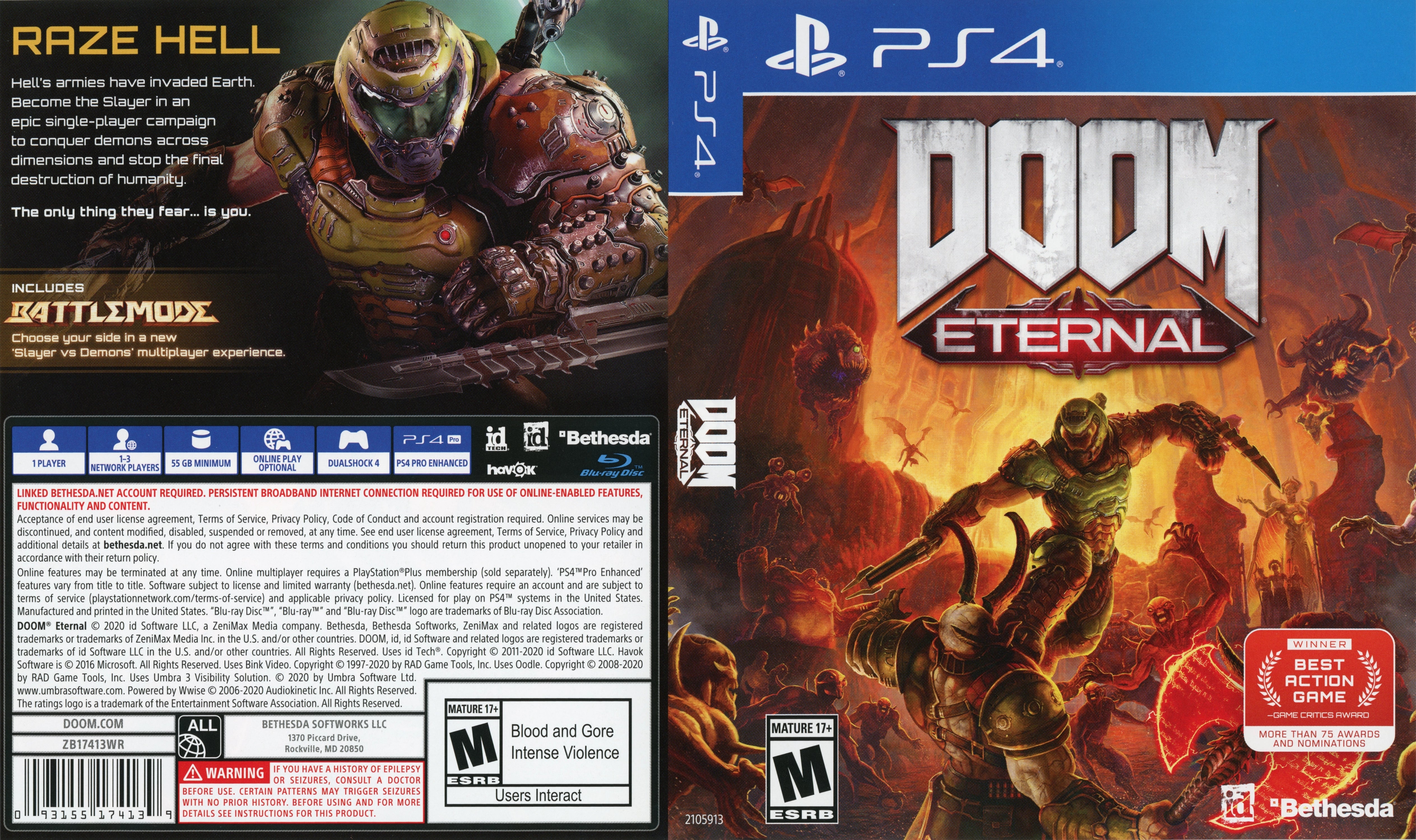 Doom Eternal PS4 - Video Game - Used - CaveGamers - Image 4