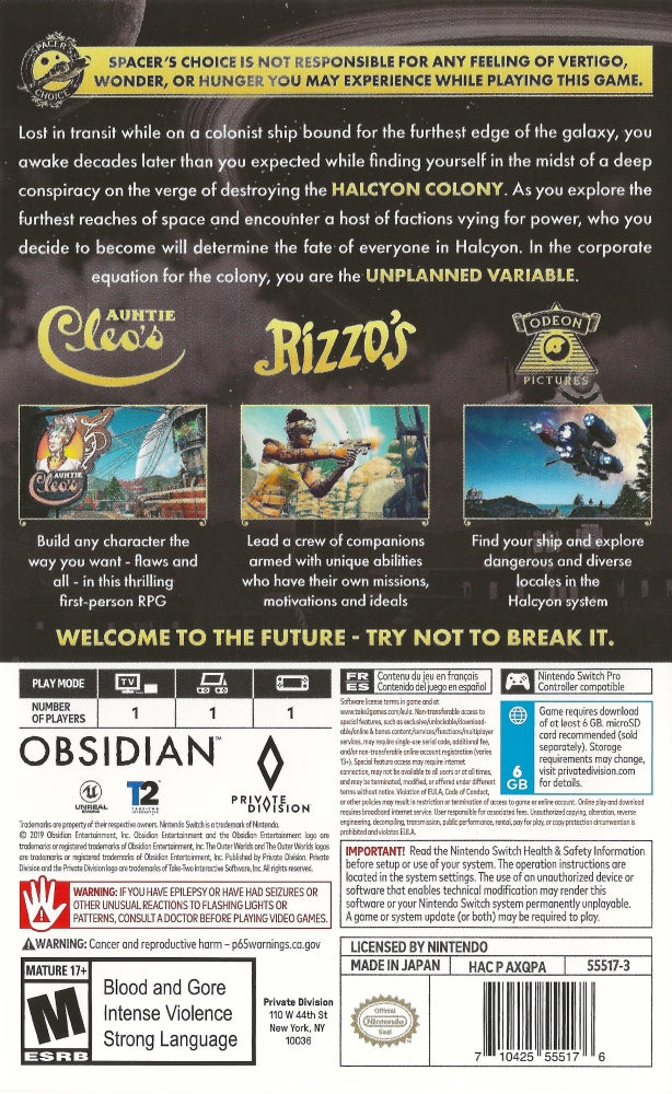 The Outer Worlds