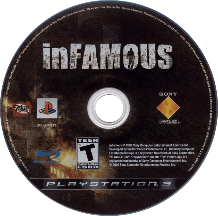 Infamous PS3 - Video Game - Used - CaveGamers - Image 3