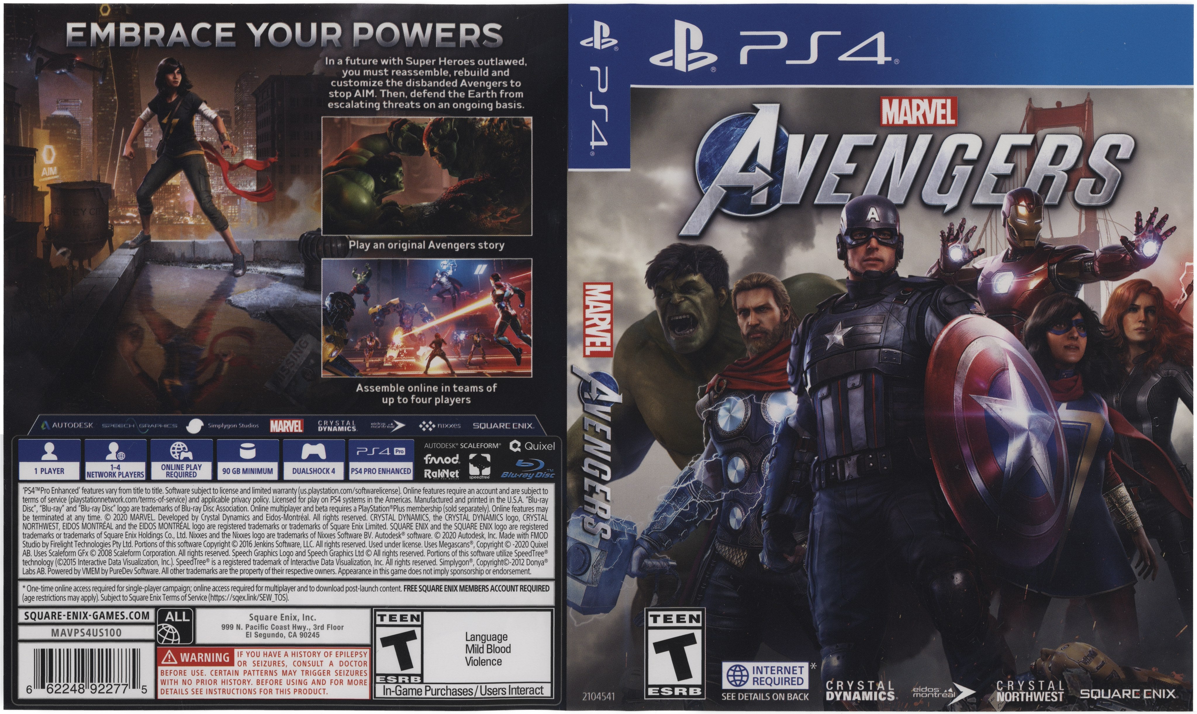 Marvel Avengers PS4 - Video Game - Used - CaveGamers - Image 4