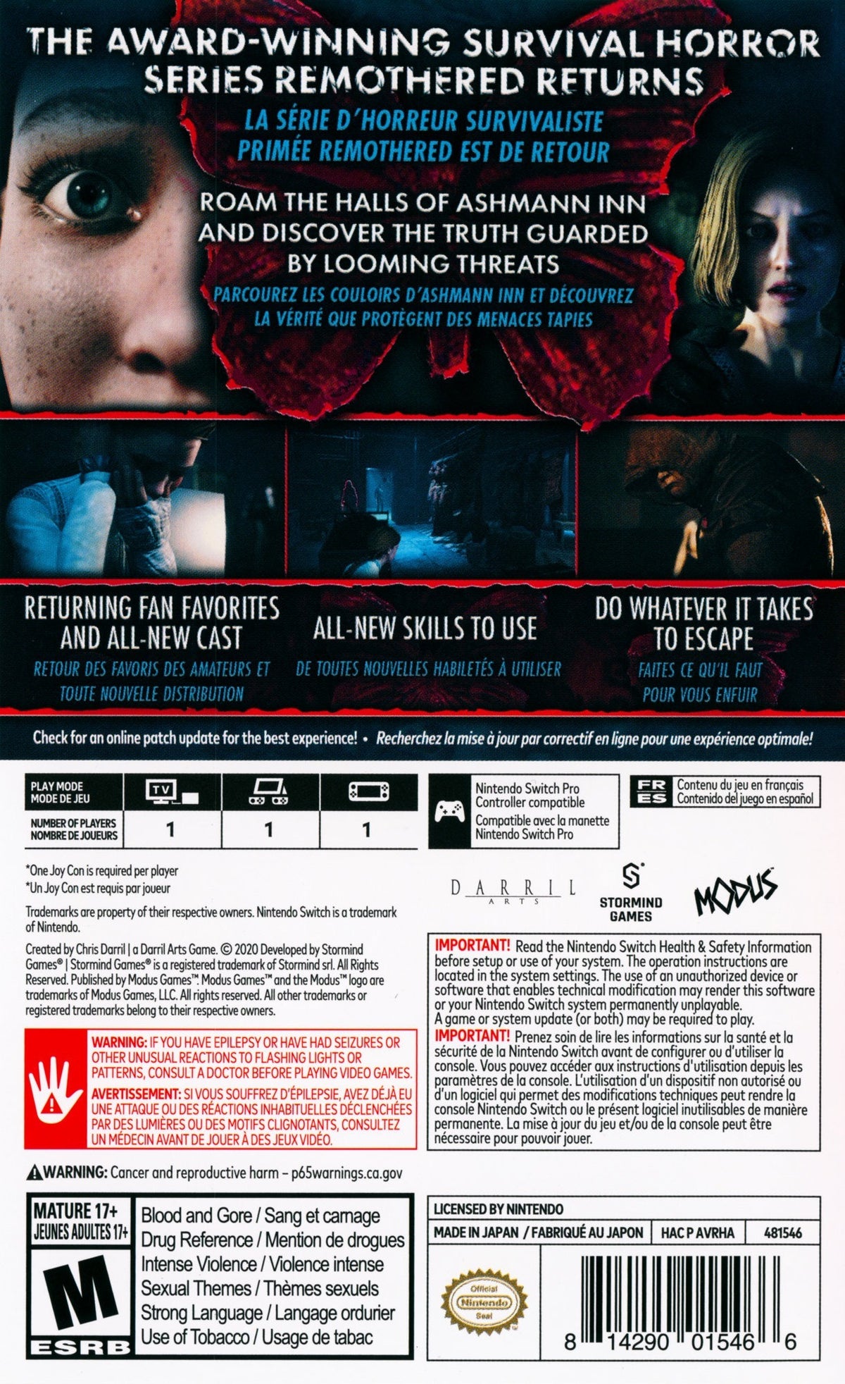 Remothered: Broken Porcelain Switch - Video Game - Used - CaveGamers - Image 2