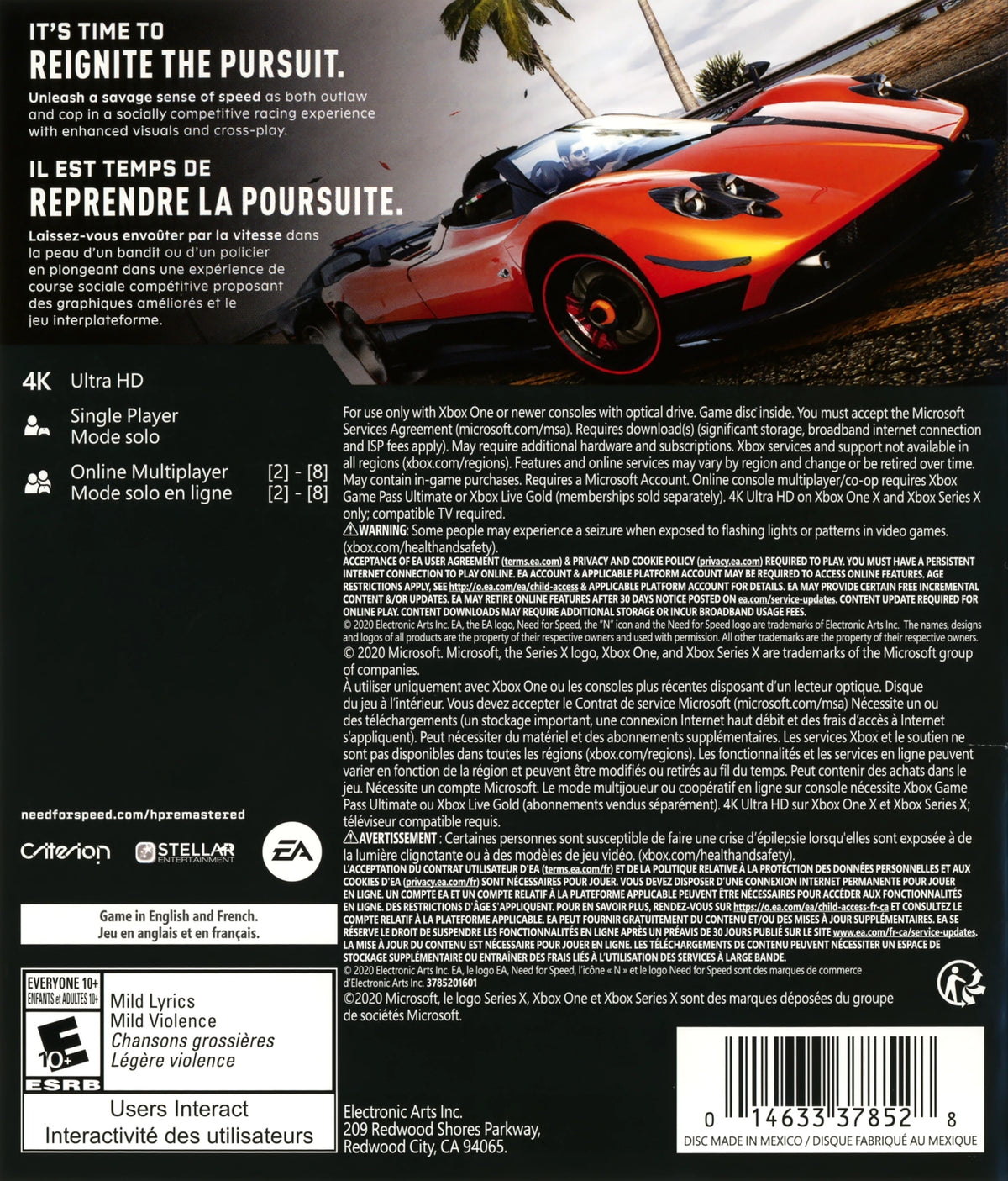 Need for Speed: Hot Pursuit Remastered Xbox One - Video Game - Used - CaveGamers - Image 2