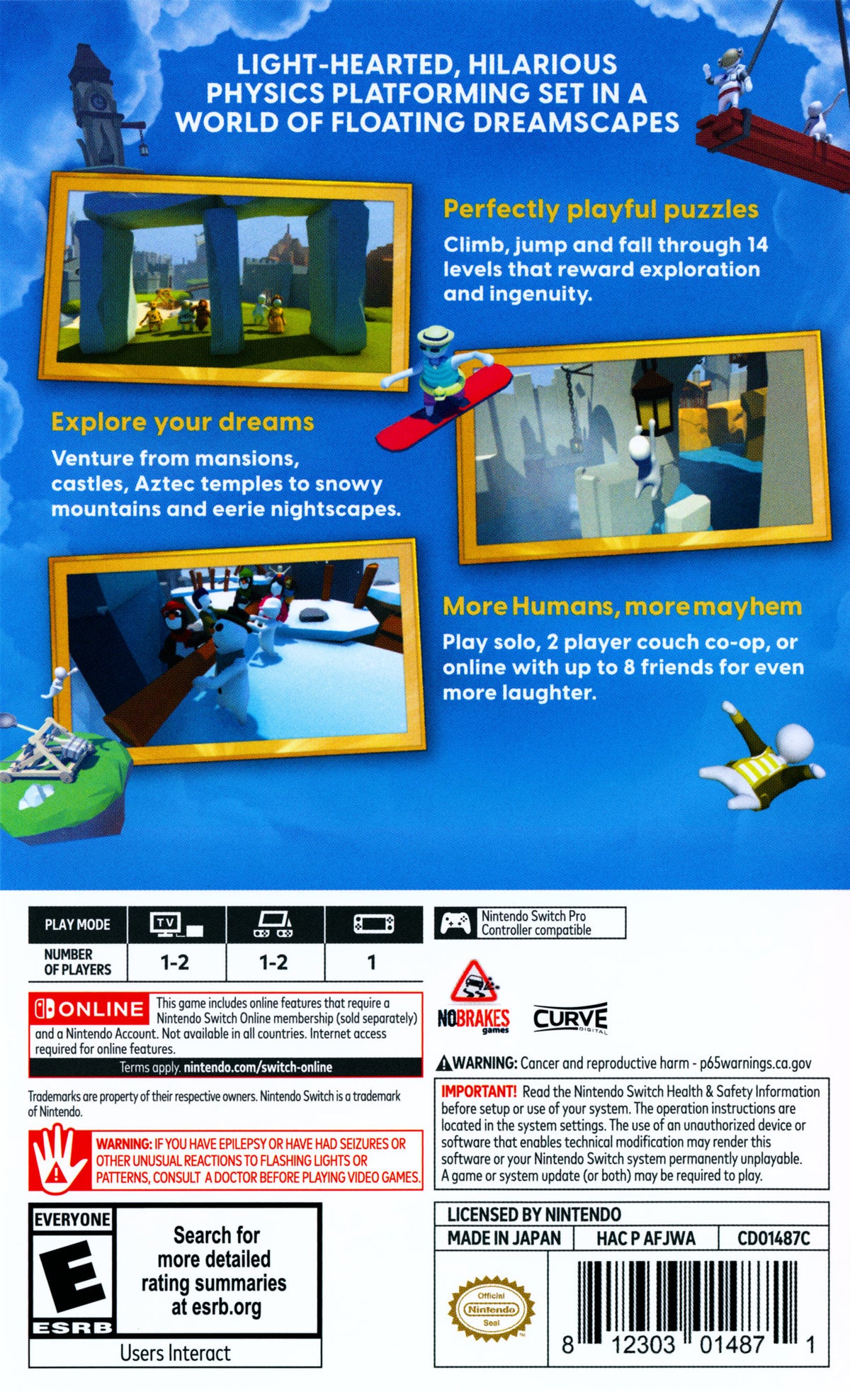 Human Fall Flat [Anniversary Edition] Switch - Video Game - Used - CaveGamers - Image 2