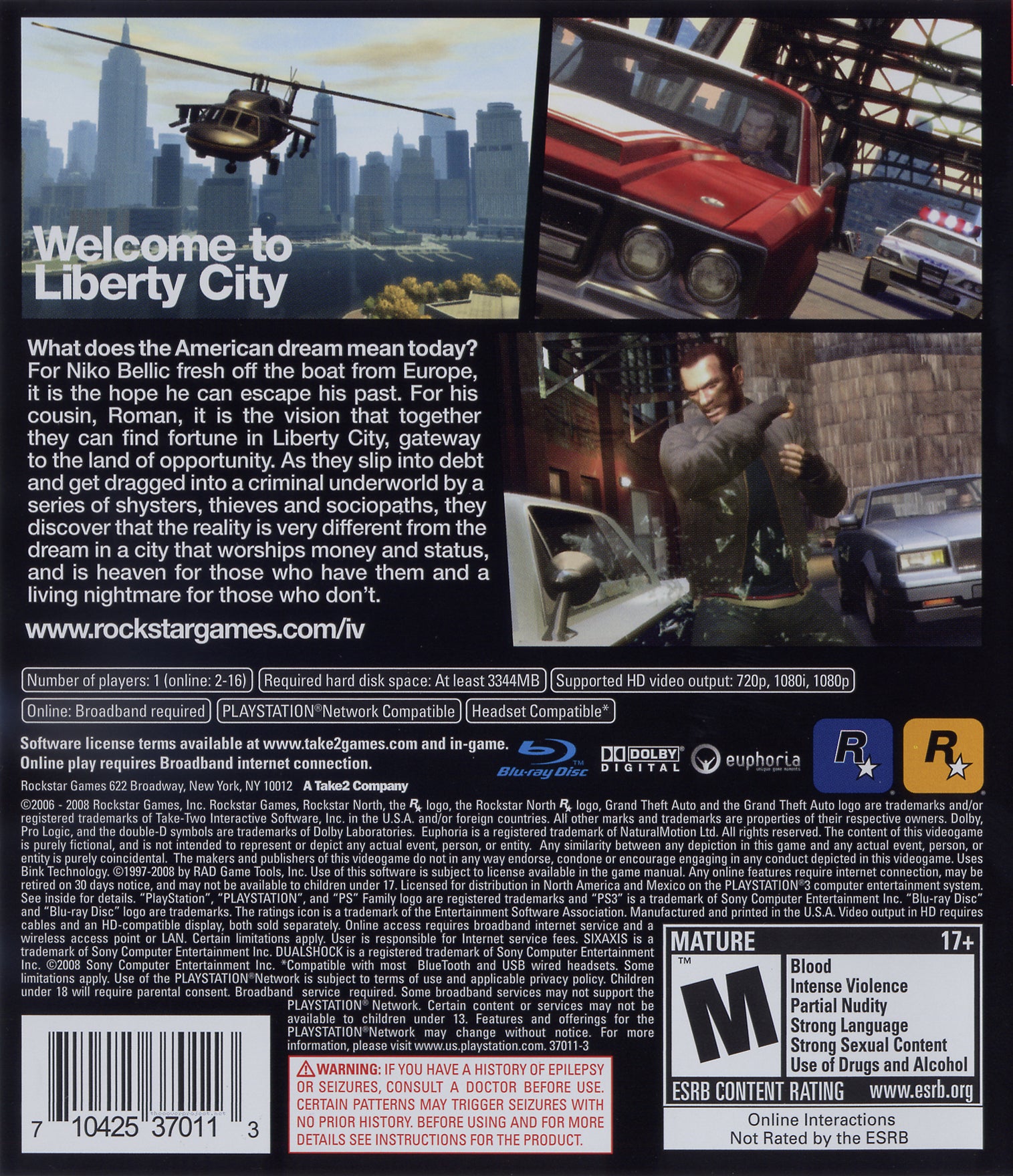 Grand Theft Auto IV & Episodes from Liberty City [2 in 1] PS3 - Video Game - Used - CaveGamers - Image 2
