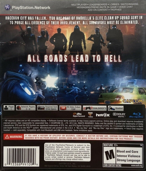 Resident Evil Operation Raccoon City PS3 - Video Game - Used - CaveGamers - Image 2