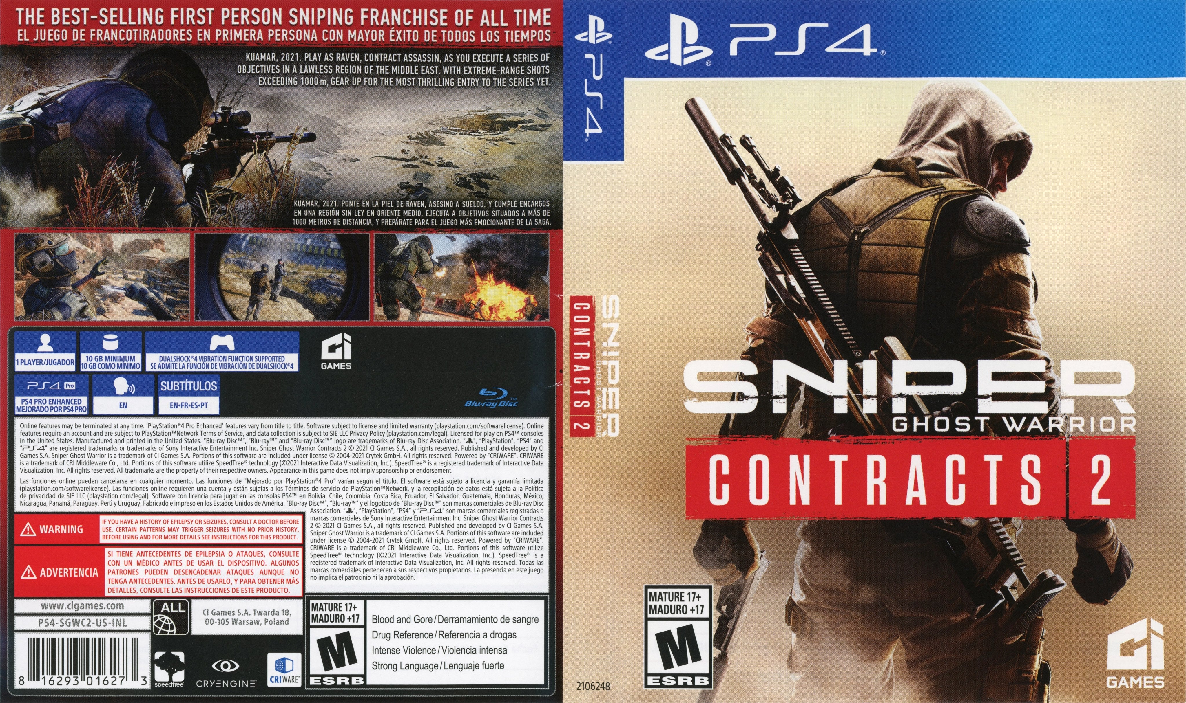 Sniper: Ghost Warrior Contracts 2 PS4 - Video Game - Used - CaveGamers - Image 3
