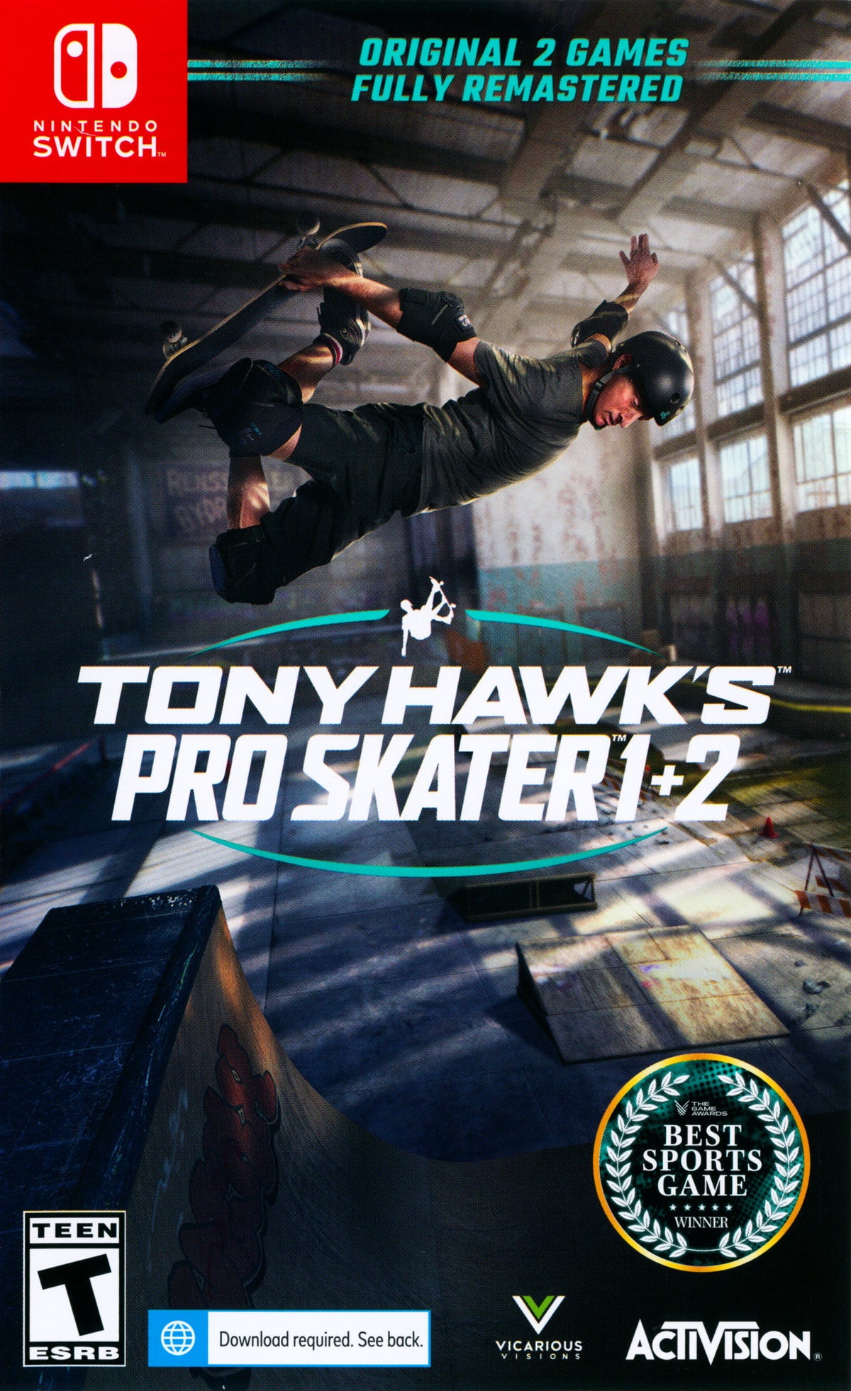 Tony Hawk's Pro Skater 1+2 Switch - Video Game - Used - CaveGamers
