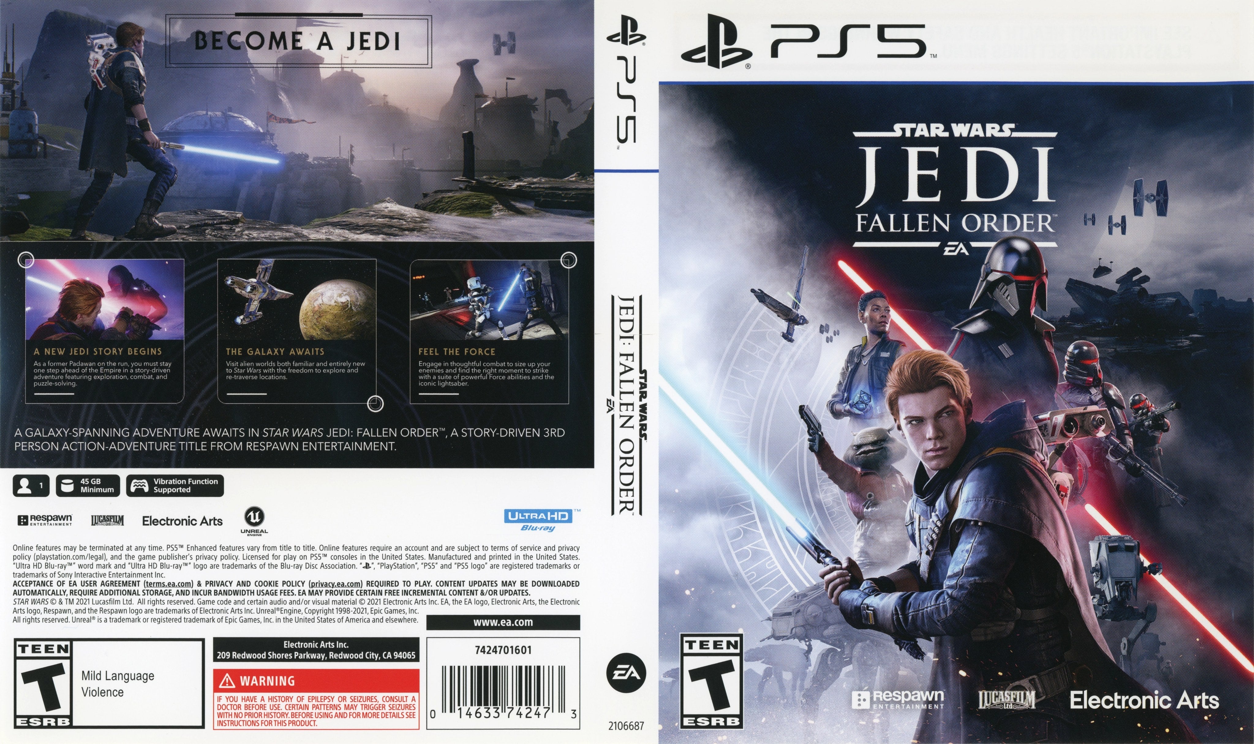 Star Wars Jedi: Fallen Order PS5 - Video Game - Used - CaveGamers - Image 4