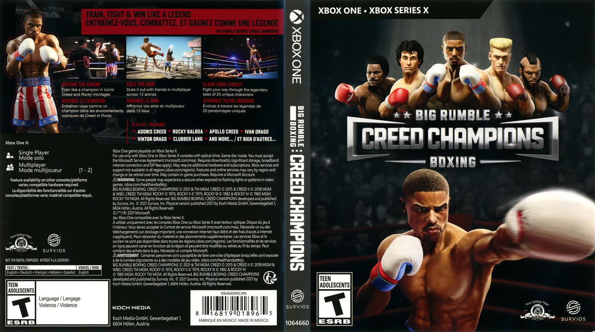 Big Rumble Boxing: Creed Champions Xbox One - Video Game - Used - CaveGamers - Image 3