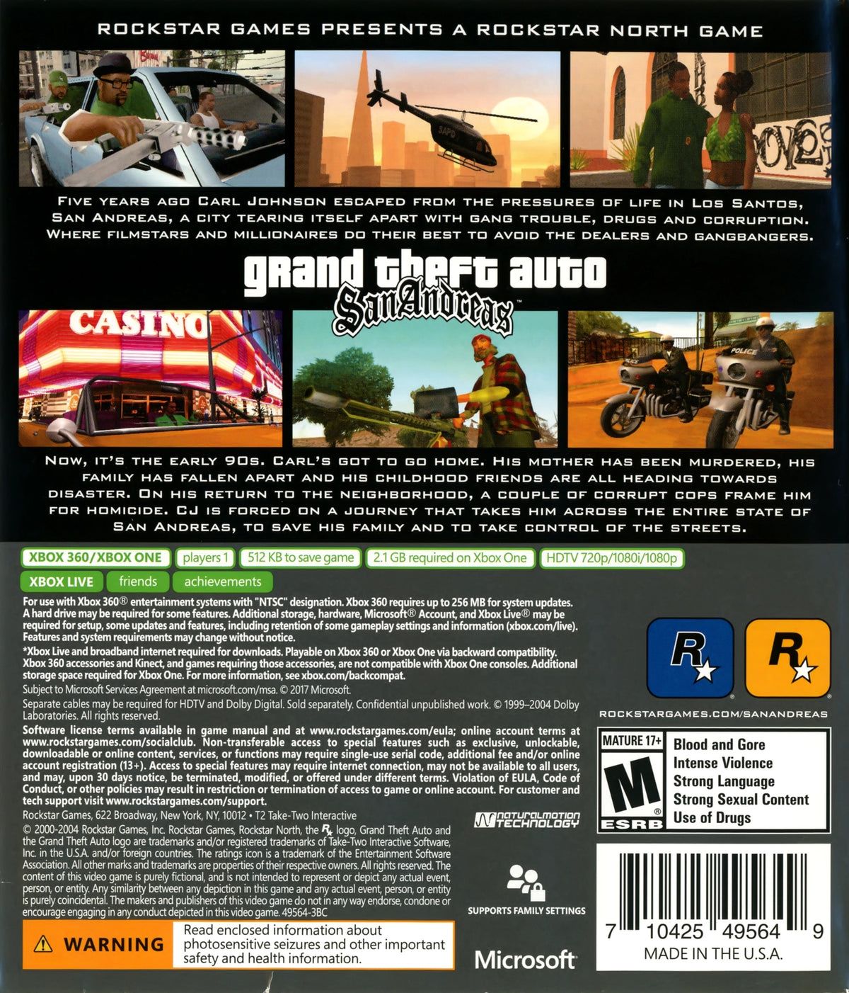 Grand Theft Auto San Andreas Xbox One - Video Game - Used - CaveGamers - Image 2