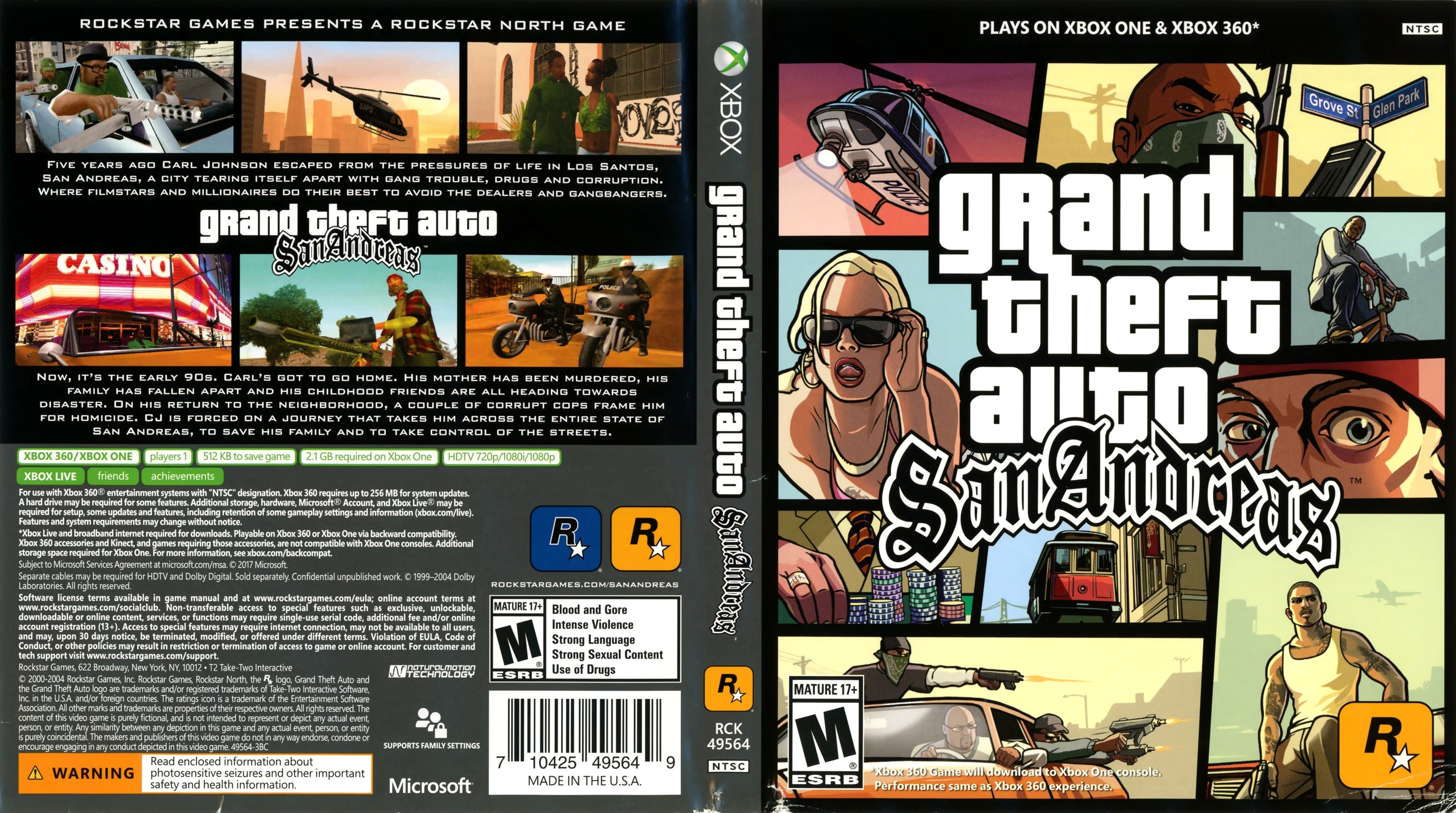 Grand Theft Auto San Andreas Xbox One - Video Game - Used - CaveGamers - Image 3