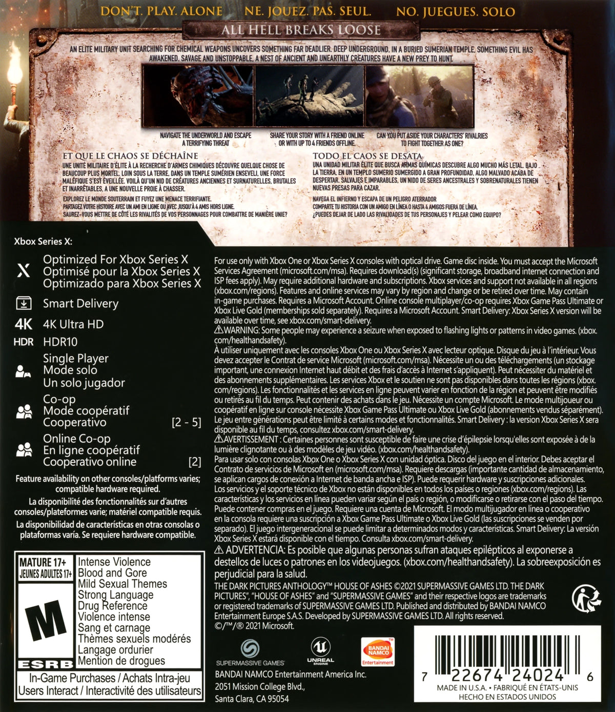 Dark Pictures: House of Ashes Xbox Series X - Video Game - Used - CaveGamers - Image 2