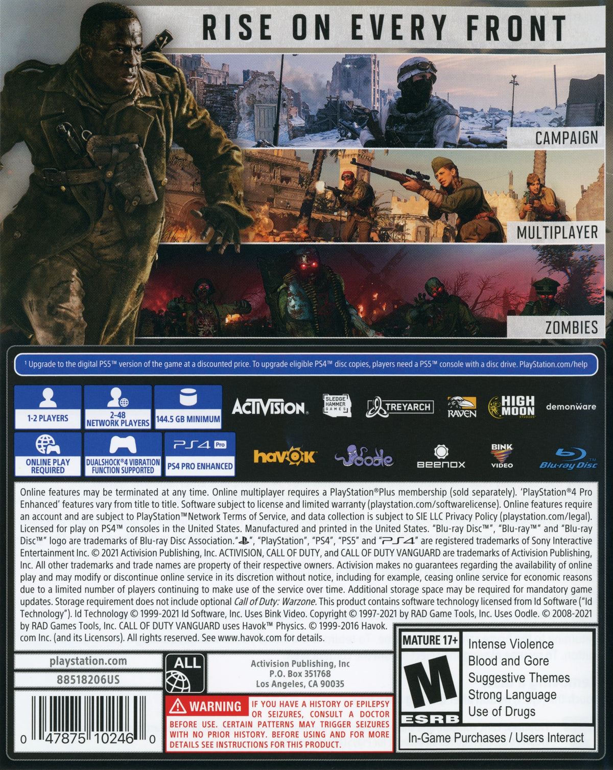Call of Duty: Vanguard PS4 - Video Game - Used - CaveGamers - Image 2