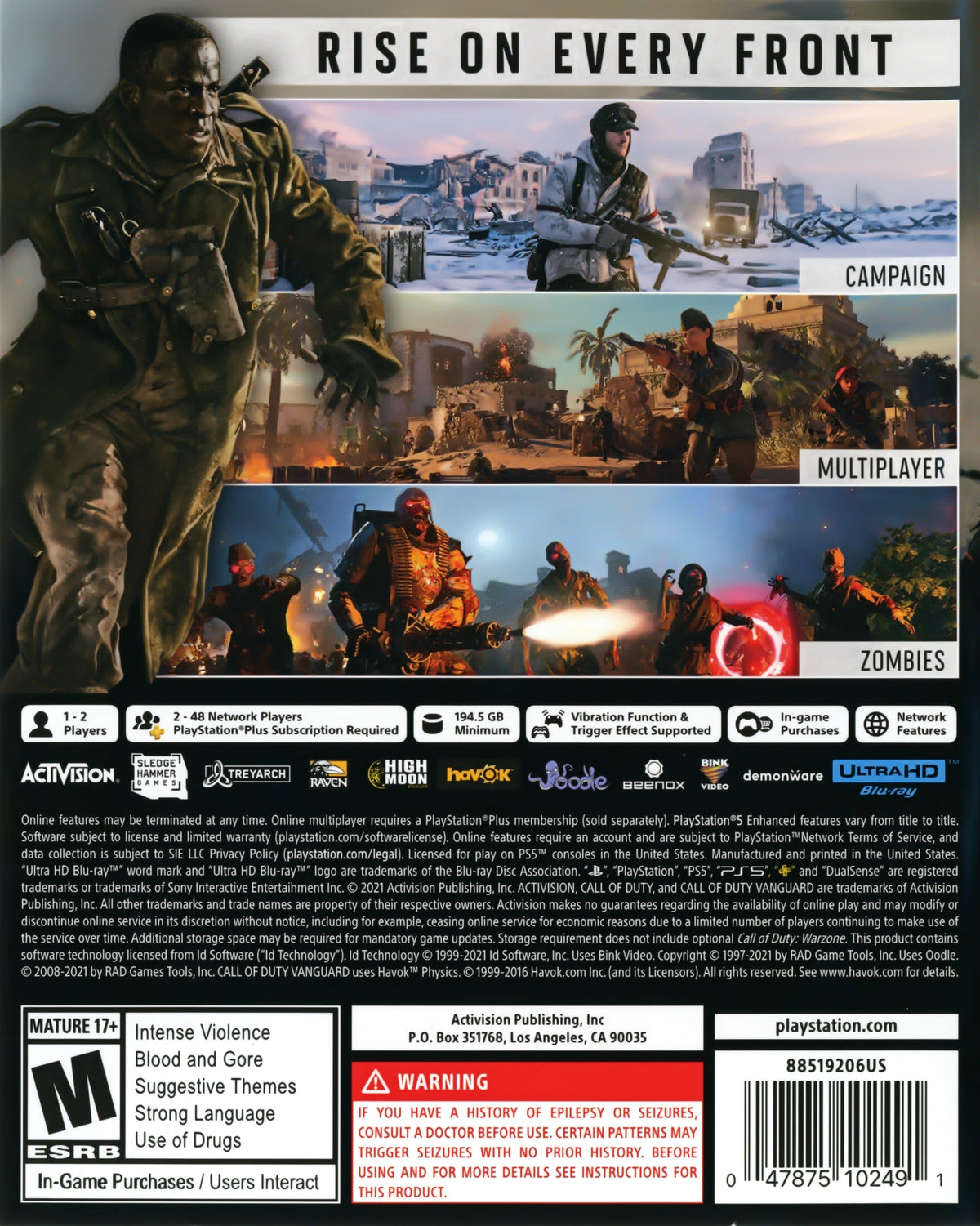 Call of Duty: Vanguard PS5 - Video Game - Used - CaveGamers - Image 2