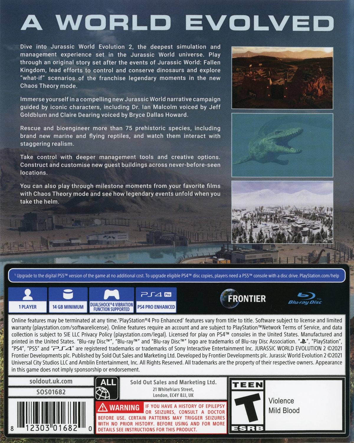Jurassic World Evolution 2 PS4 - Video Game - Used - CaveGamers - Image 2