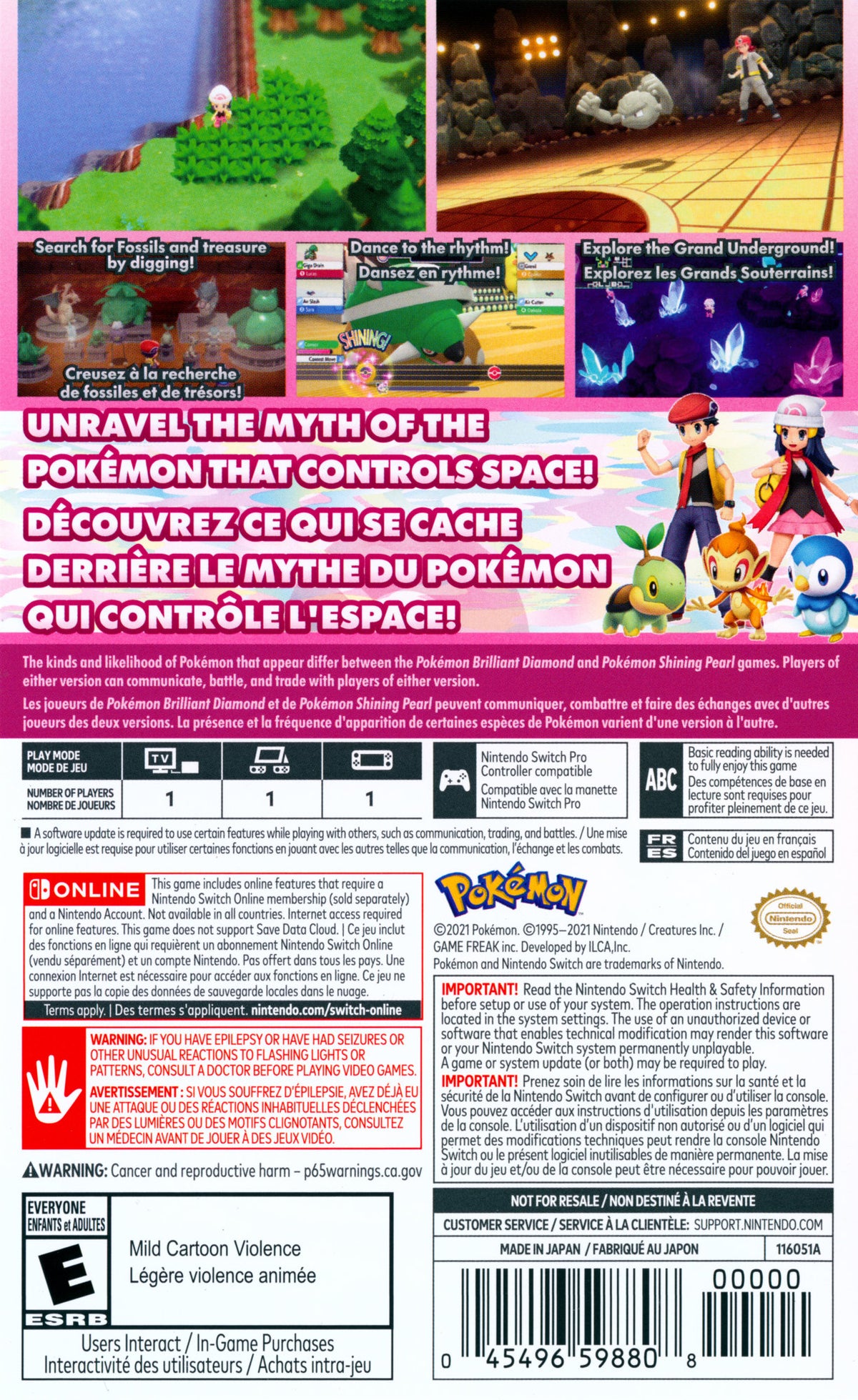 Pokemon Shining Pearl Switch - Video Game - Used - CaveGamers - Image 2