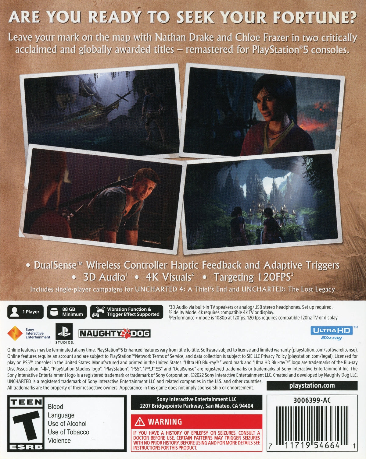 Uncharted: Legacy of Thieves Collection PS5 - Video Game - Used - CaveGamers - Image 2