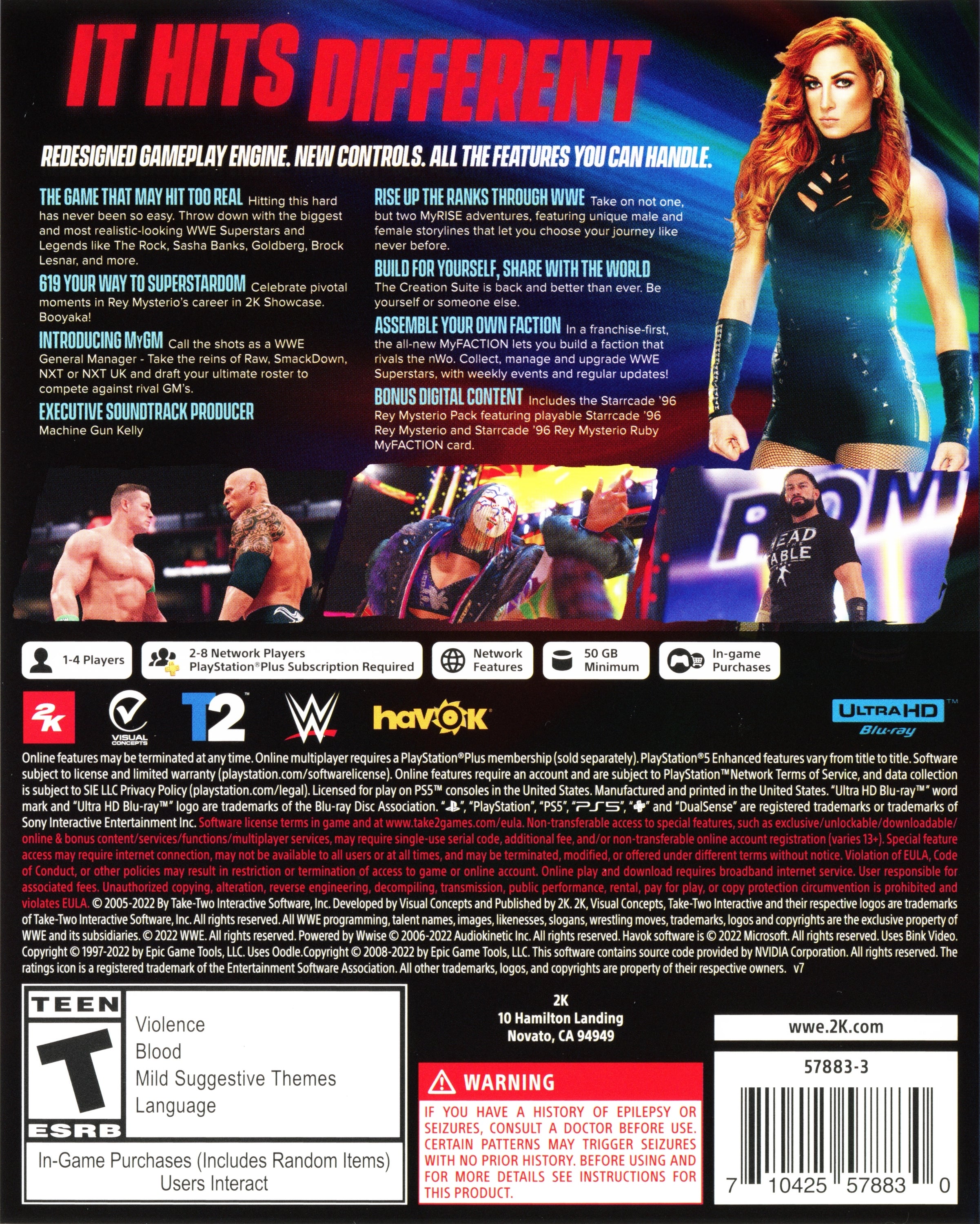 WWE 2K22 PS5 - Video Game - Used - CaveGamers - Image 2