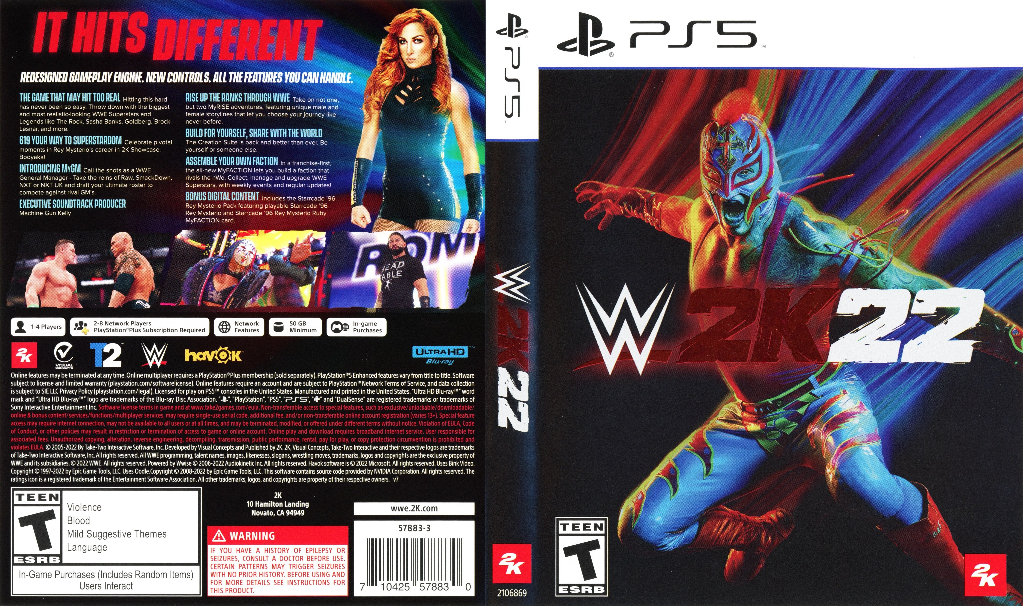 WWE 2K22 PS5 - Video Game - Used - CaveGamers - Image 3