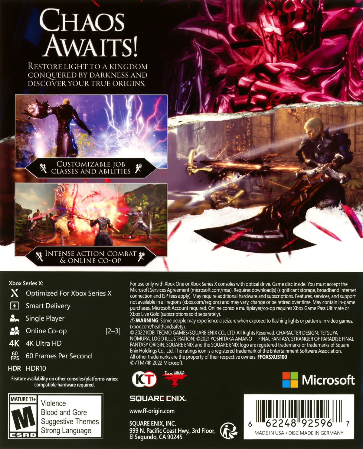 Stranger of Paradise Final Fantasy Origin Xbox Series X - Video Game - Used - CaveGamers - Image 2