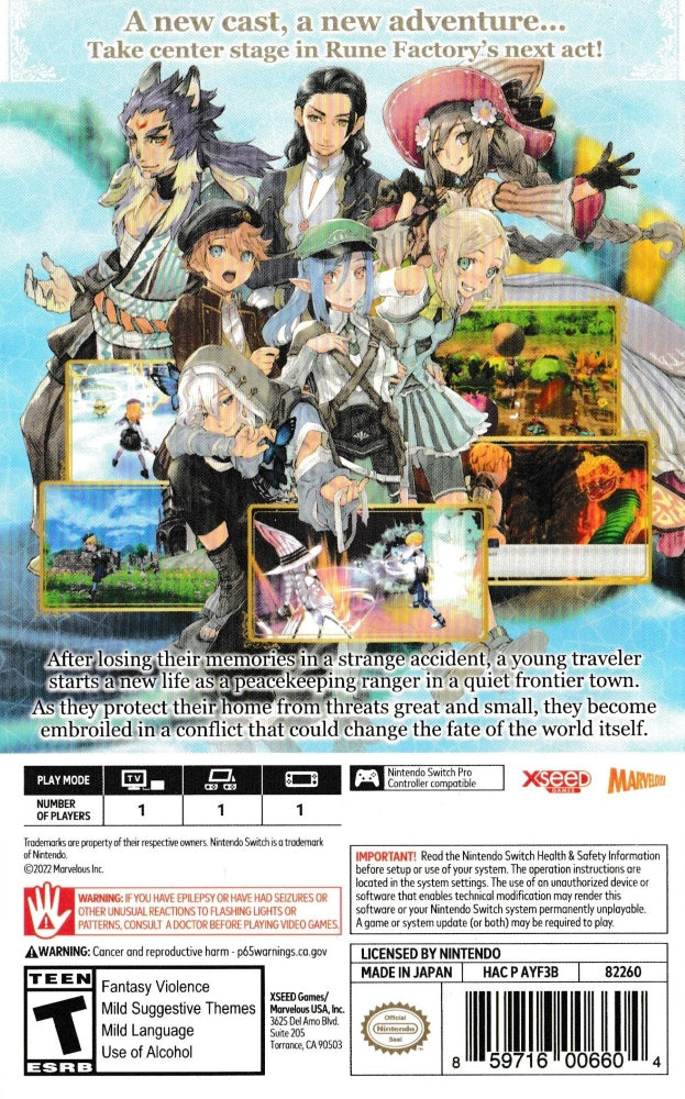 Rune Factory 5 Switch - Video Game - Used - CaveGamers - Image 2