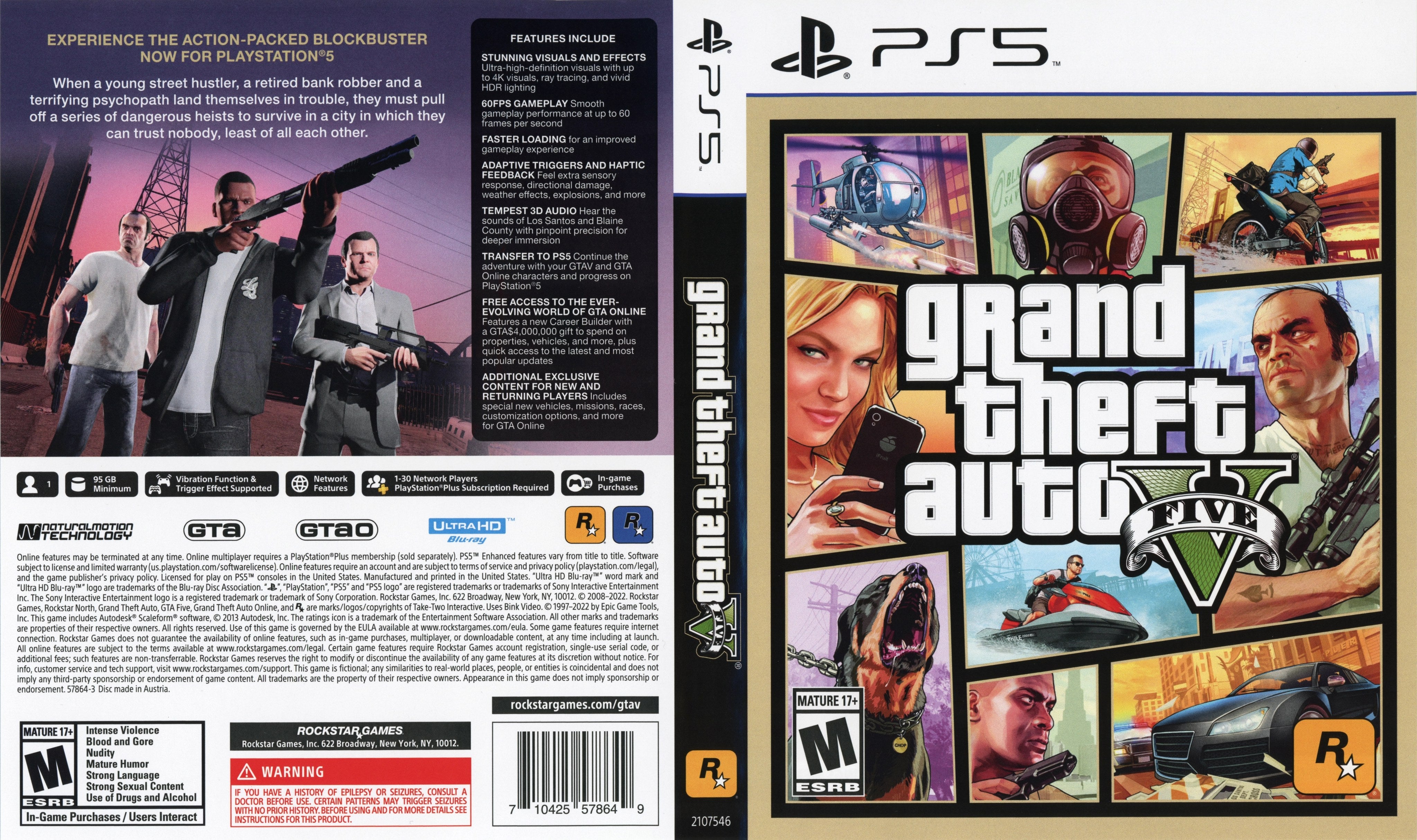 Grand Theft Auto V PS5 - Video Game - Used - CaveGamers - Image 3