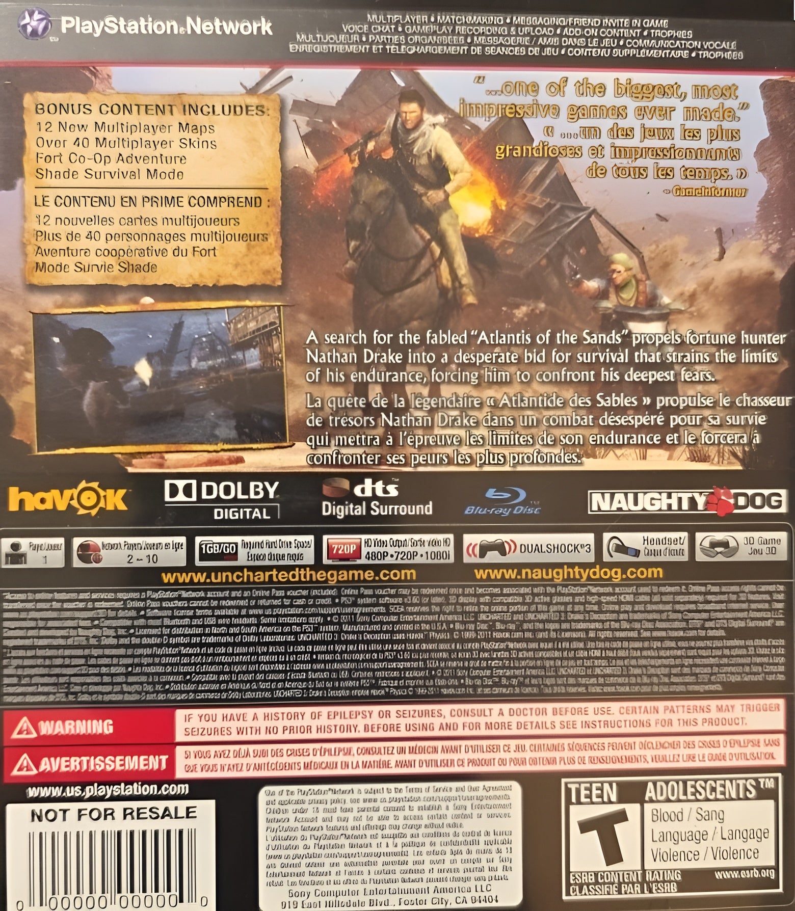 Uncharted 3: Drakes Deception [Game of the Year] PS3 - Video Game - Used - CaveGamers - Image 2