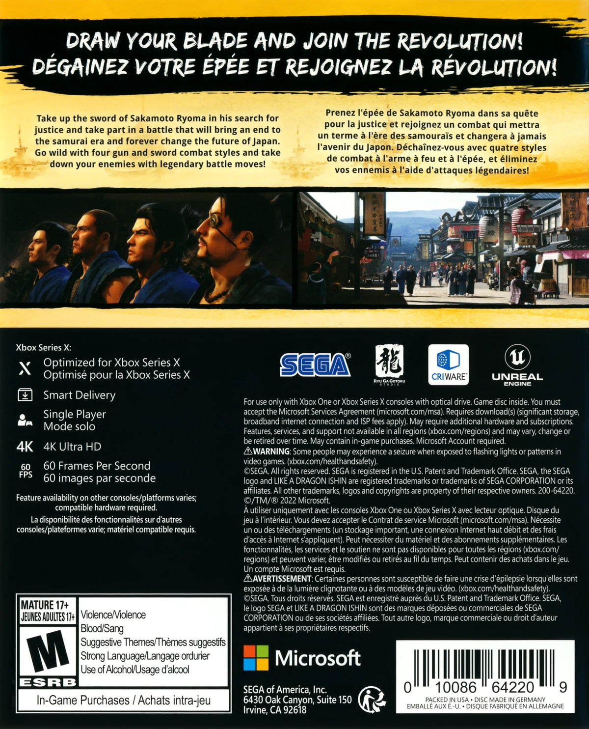 Like a Dragon: Ishin Xbox Series X - Video Game - Used - CaveGamers - Image 2
