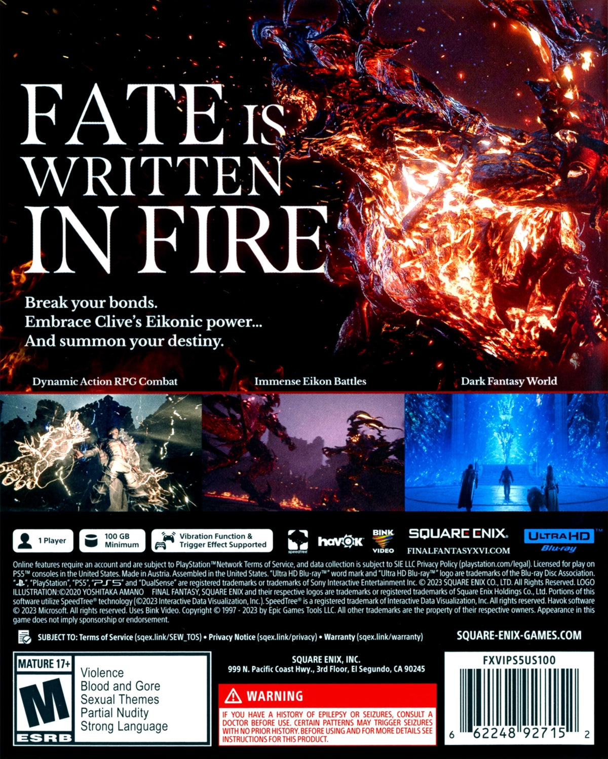 Final Fantasy XVI PS5 - Video Game - Used - CaveGamers - Image 2