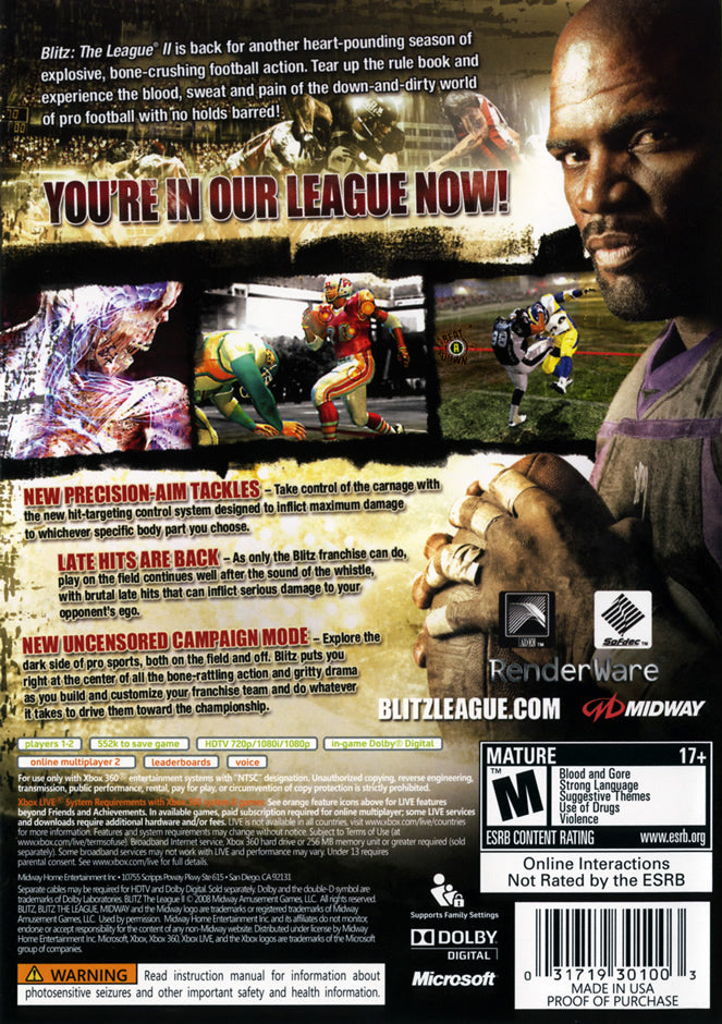 Blitz The League II Xbox 360 - Video Game - Used - CaveGamers - Image 3