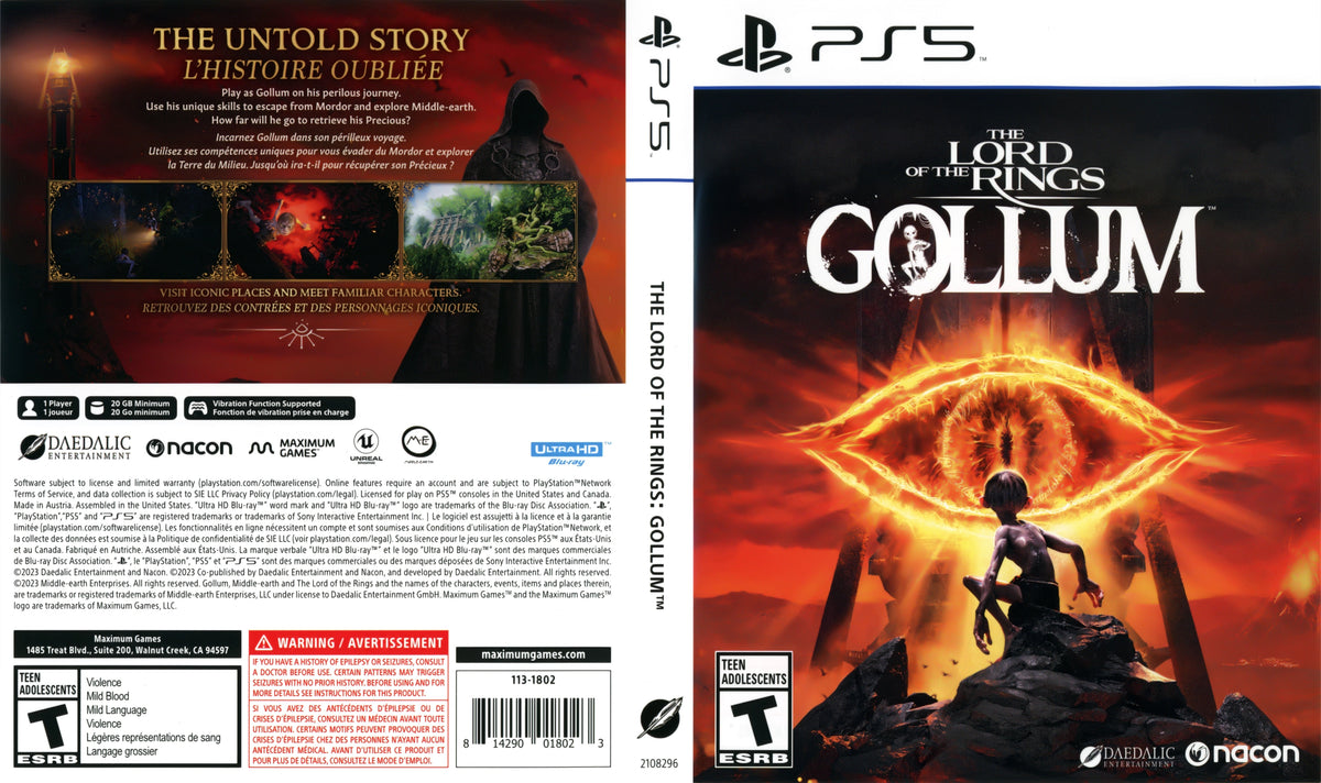 The Lord of the Rings: Gollum PS5 - Video Game - Used - CaveGamers - Image 4