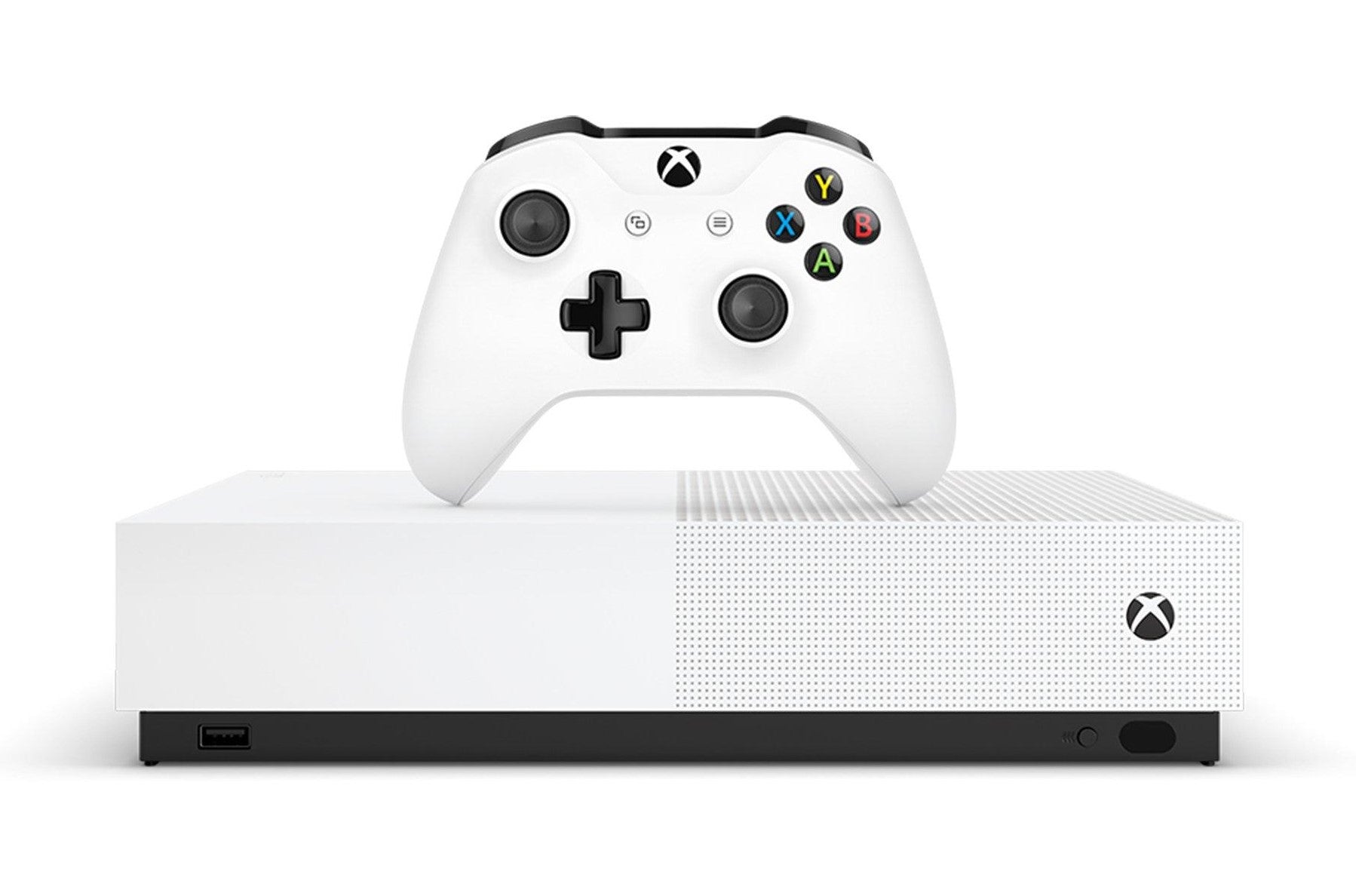 Xbox One S 1TB Console - White [All Digital] - Video Game System - Used - CaveGamers