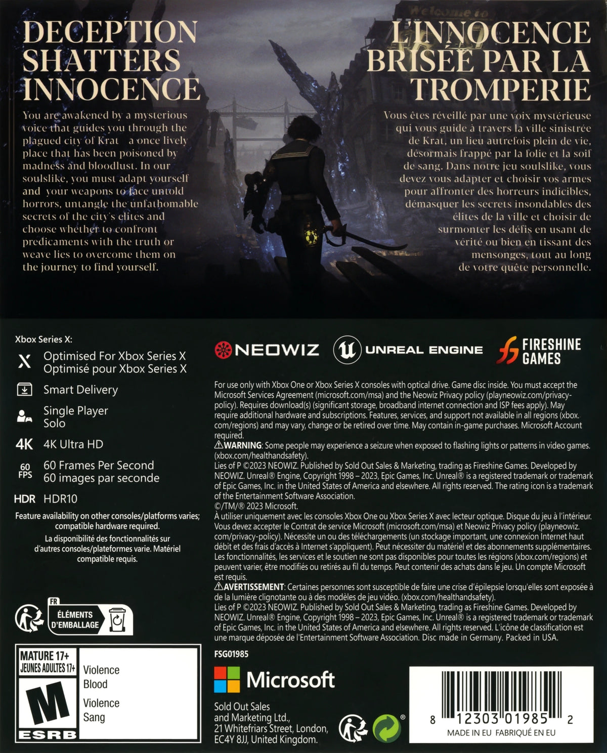 Lies of P Xbox Series X - Video Game - Used - CaveGamers - Image 2