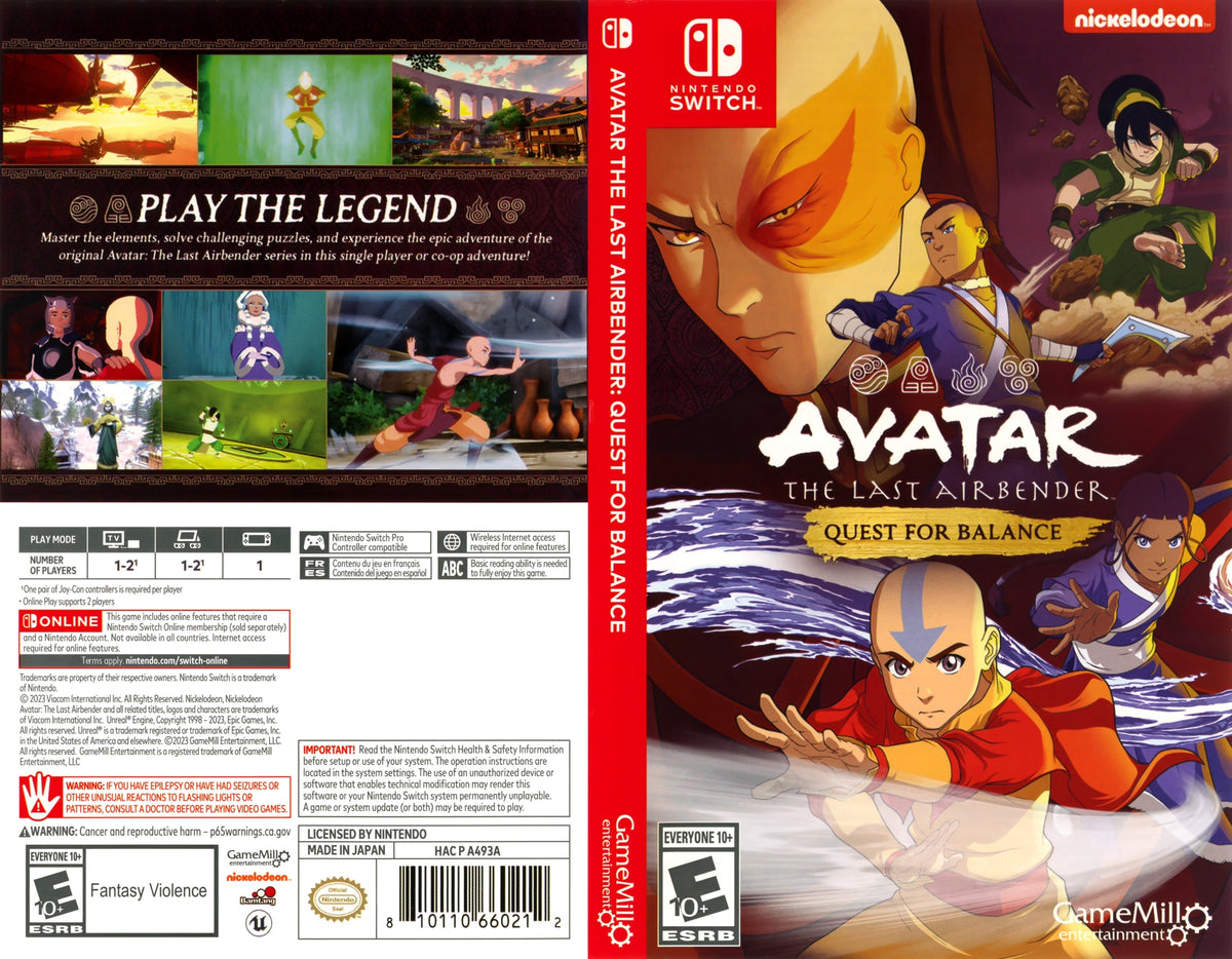 Avatar The Last Airbender: Quest for Balance Switch - Video Game - Used - CaveGamers - Image 4