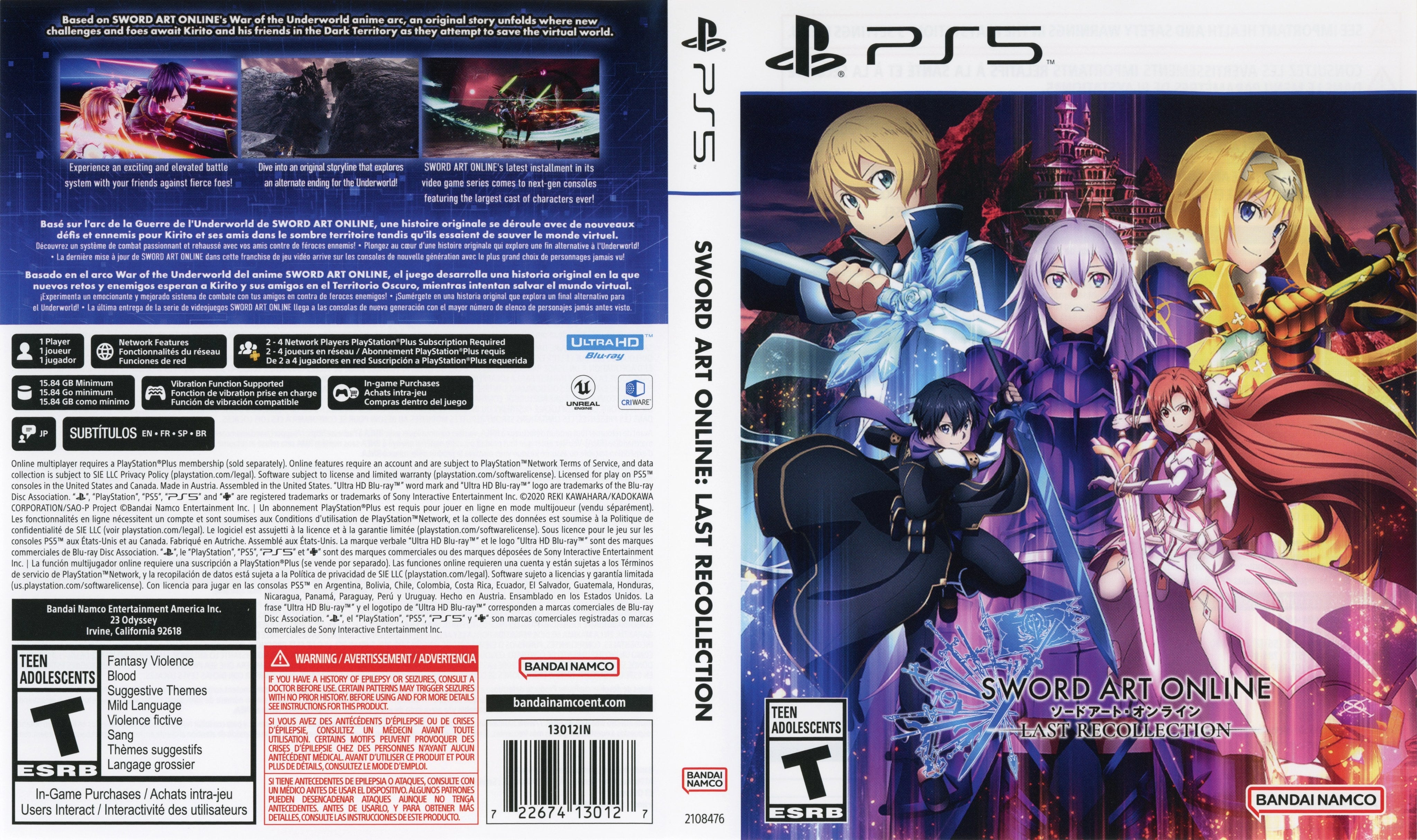 Sword Art Online: Last Recollection PS5 - Video Game - Used - CaveGamers - Image 4