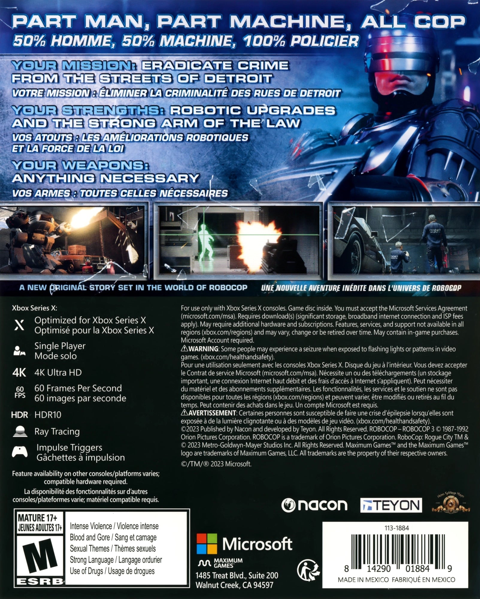 RoboCop: Rogue City Xbox Series X - Video Game - Used - CaveGamers - Image 2