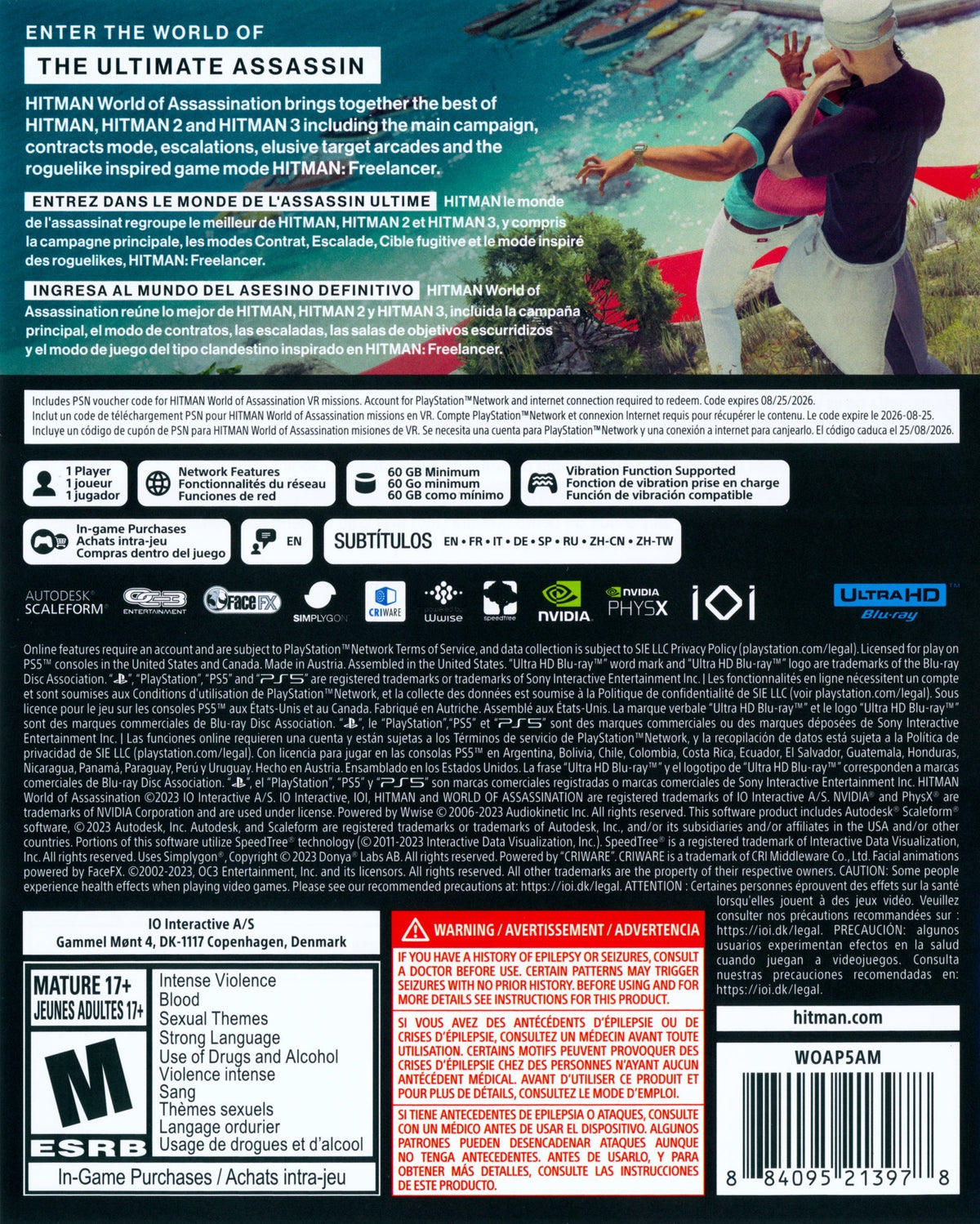 Hitman: World of Assassination PS5 - Video Game - Used - CaveGamers - Image 2
