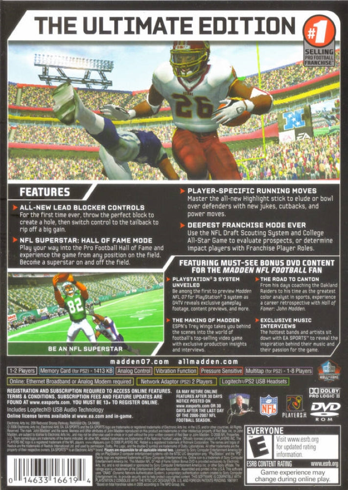 Madden NFL 07 Hall of Fame Edition [2 Discs]