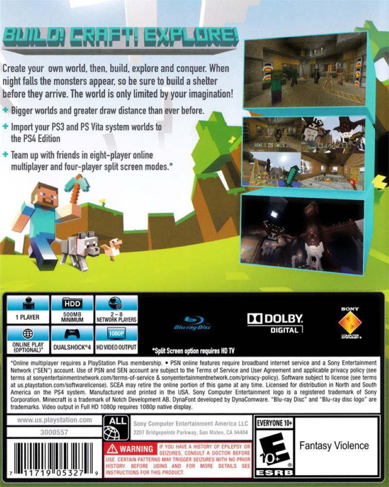 Minecraft PS4 - Video Game - Used - CaveGamers - Image 2