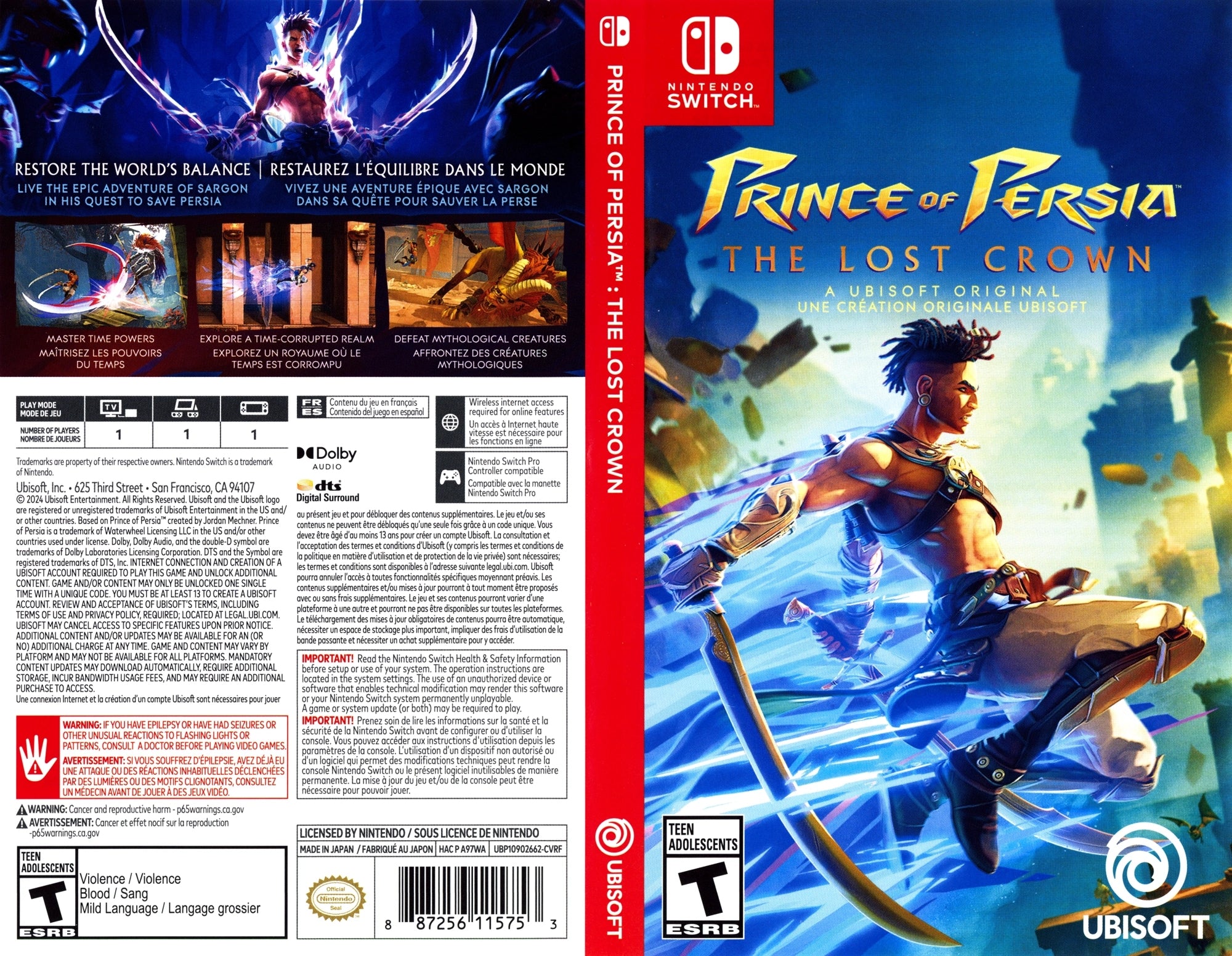 Prince Of Persia: The Lost Crown Switch - Video Game - Used - CaveGamers - Image 4