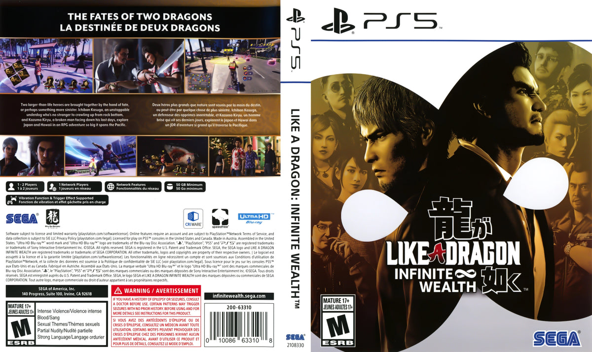 Like A Dragon: Infinite Wealth PS5 - Video Game - Used - CaveGamers - Image 3