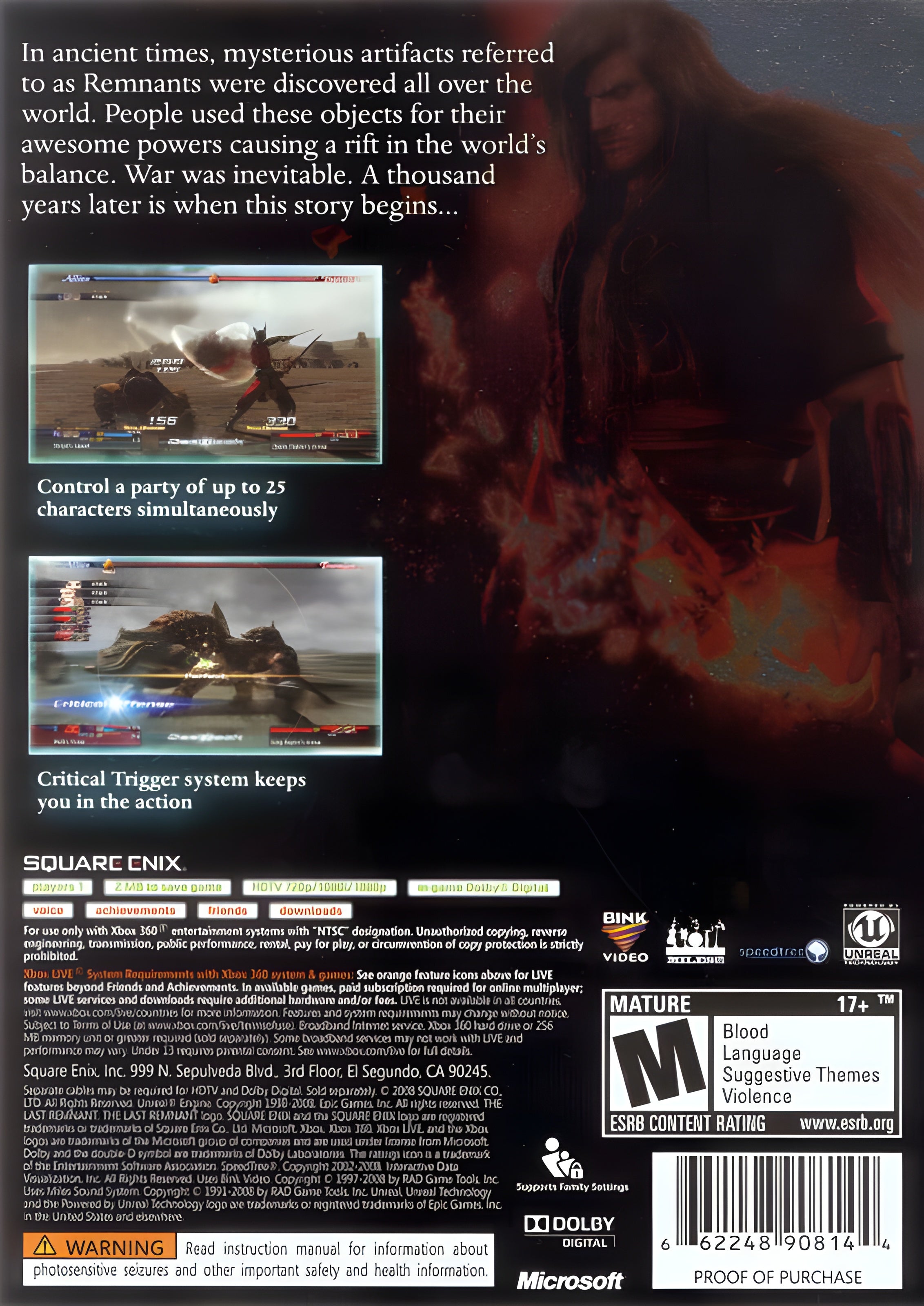 The Last Remnant [2 Discs] Xbox 360 - Video Game - Used - CaveGamers - Image 2